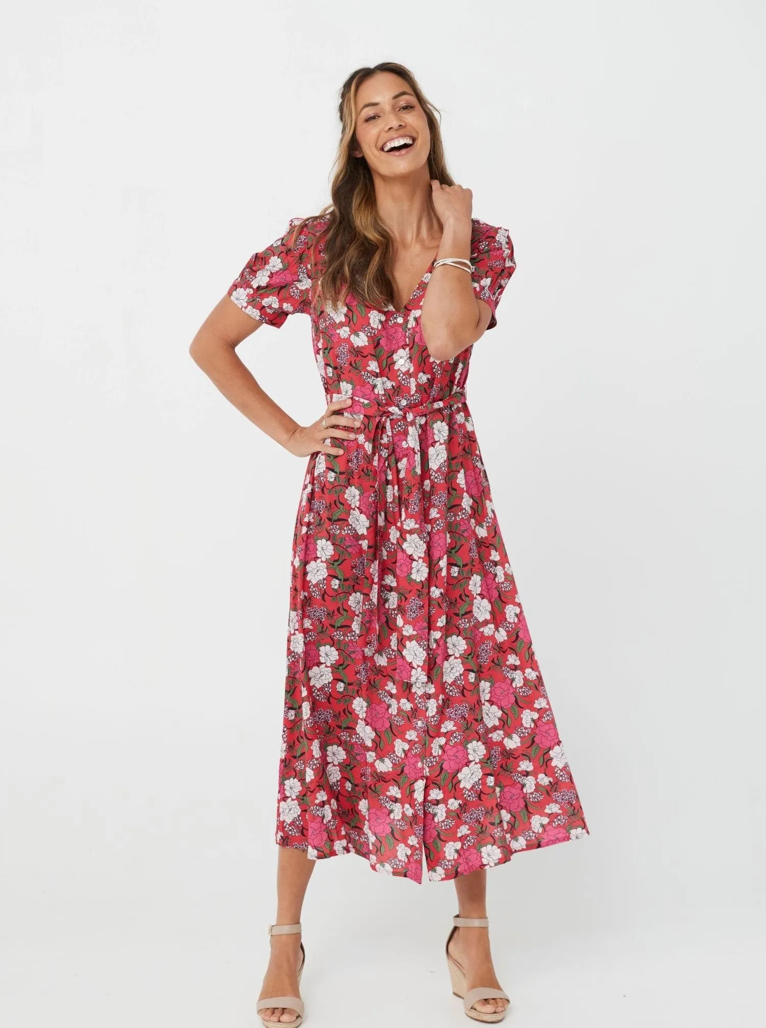 Pink Floral/Viscose - Gabrielle Dress