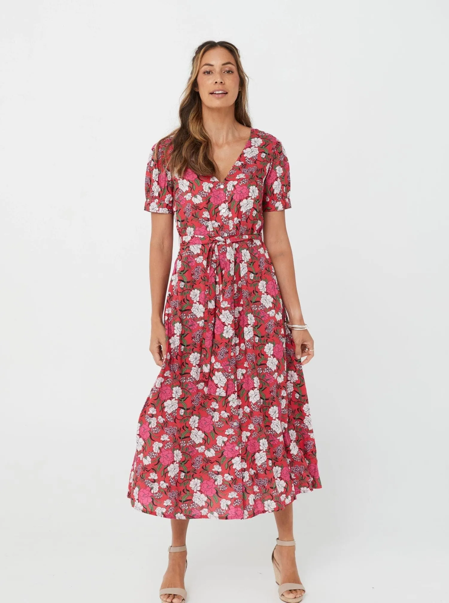 Pink Floral/Viscose - Gabrielle Dress