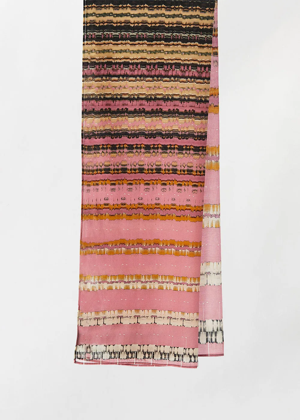 PINK TEA COTTON SILK SCARF