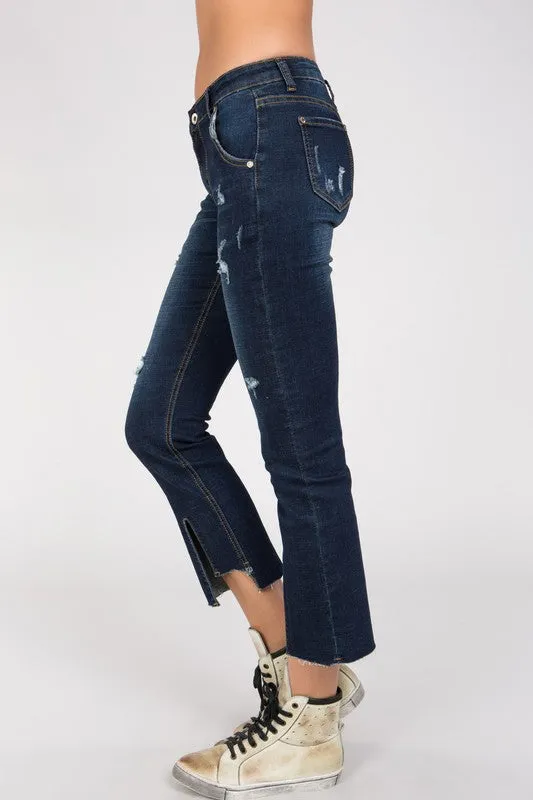 POL41 - DISTRESSED CROP JEAN