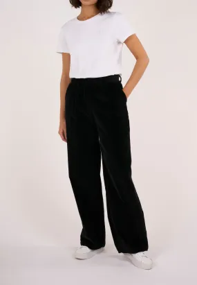 POSEY loose corduroy pant - Black Jet