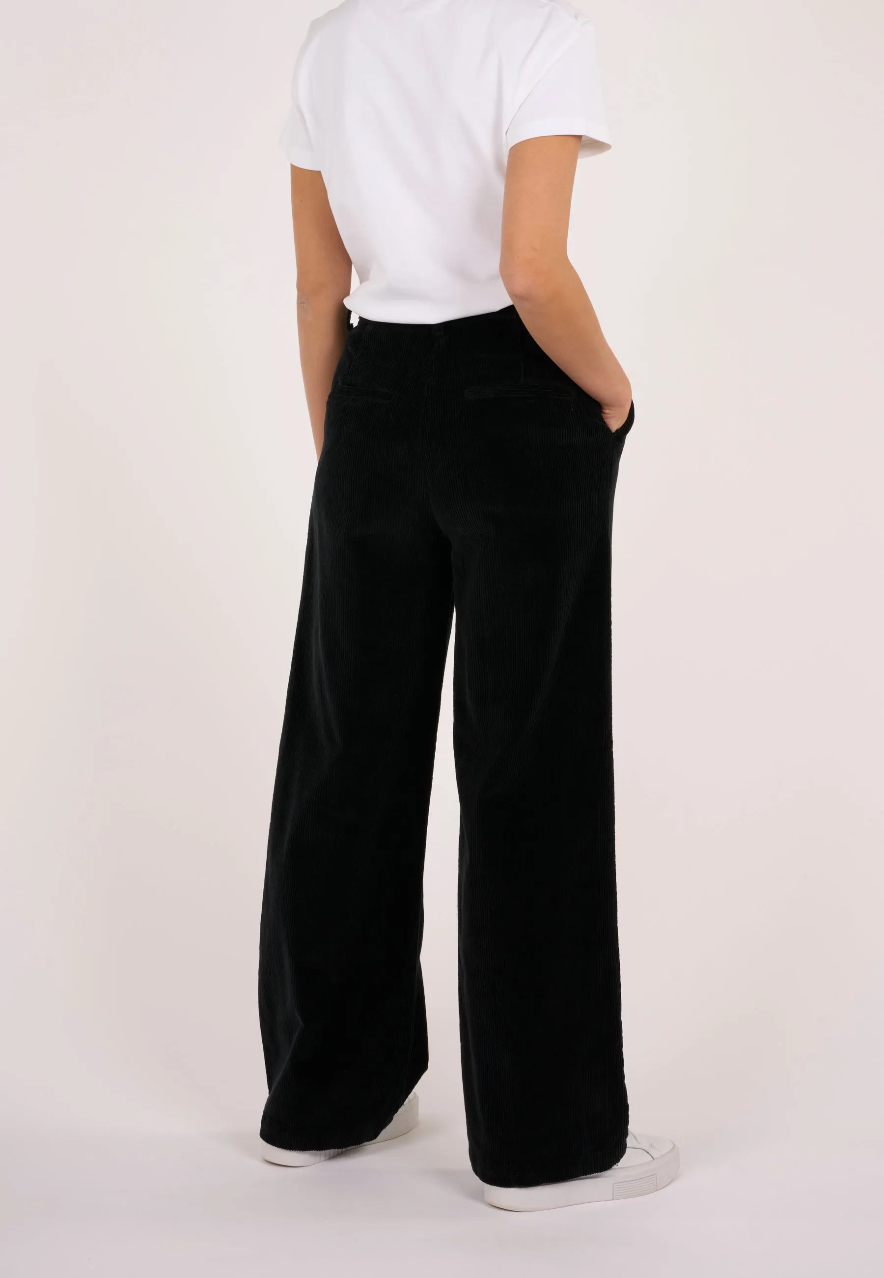 POSEY loose corduroy pant - Black Jet