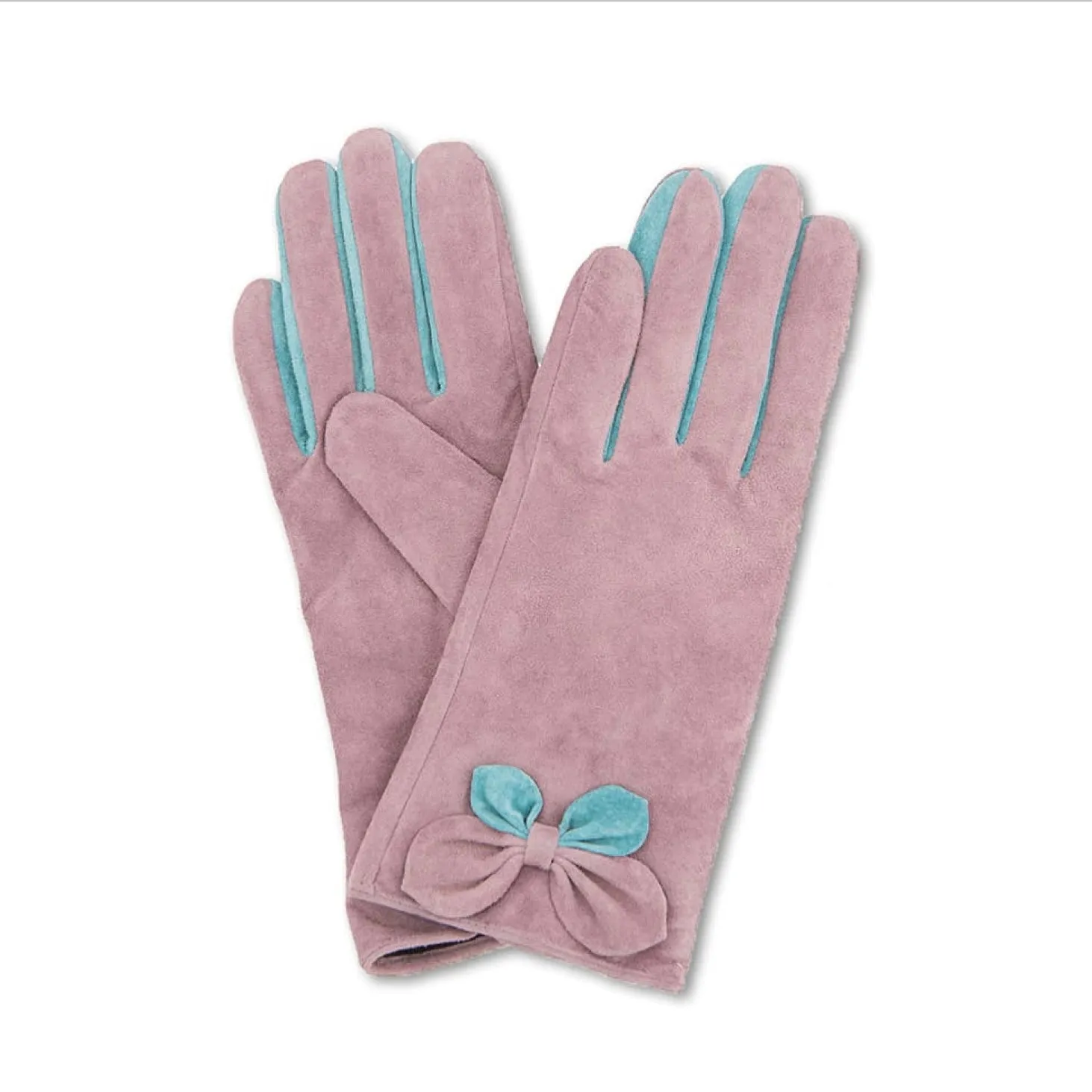 Powder "Antoinette" Suede Gloves - Stone