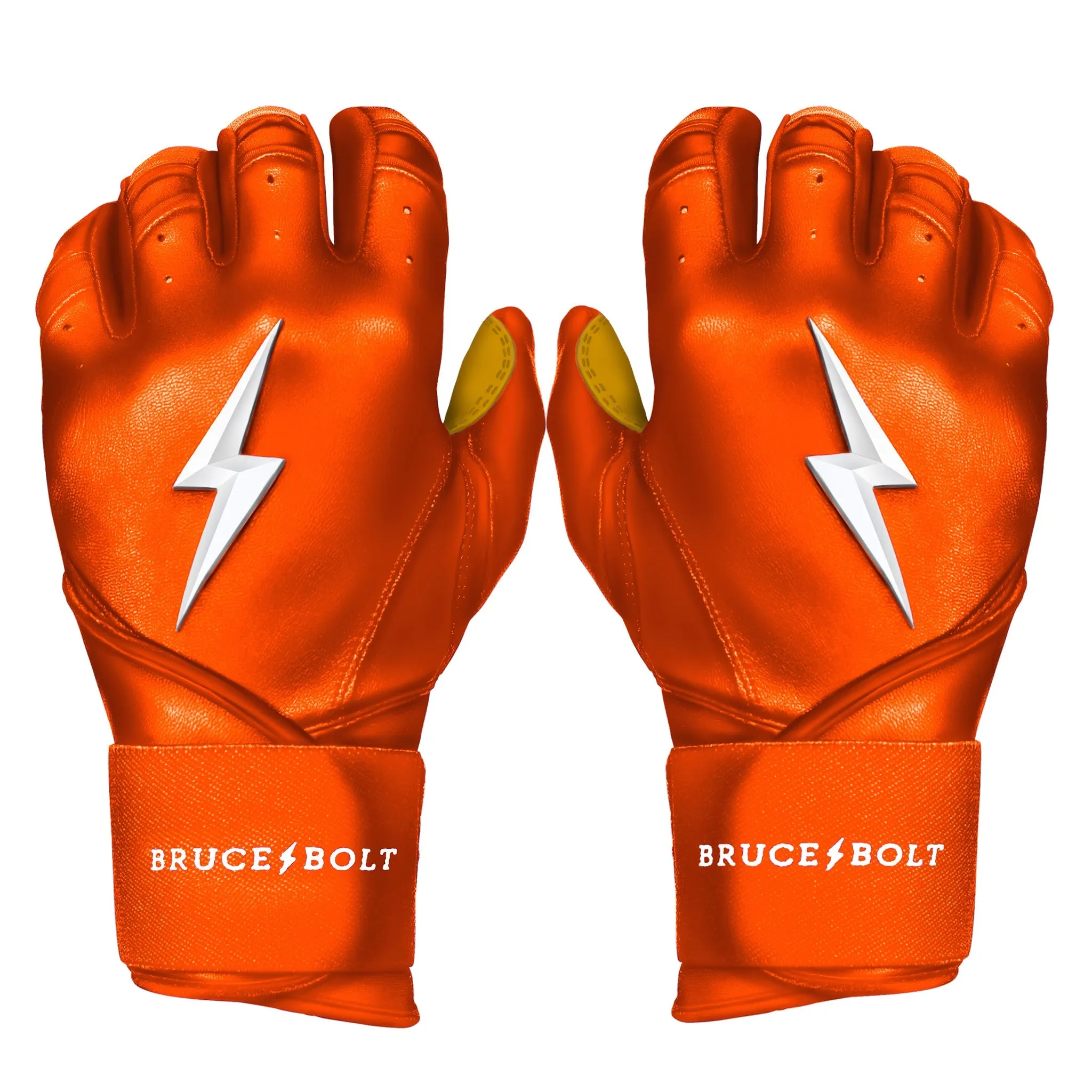 PREMIUM PRO Long Cuff Batting Gloves | ORANGE