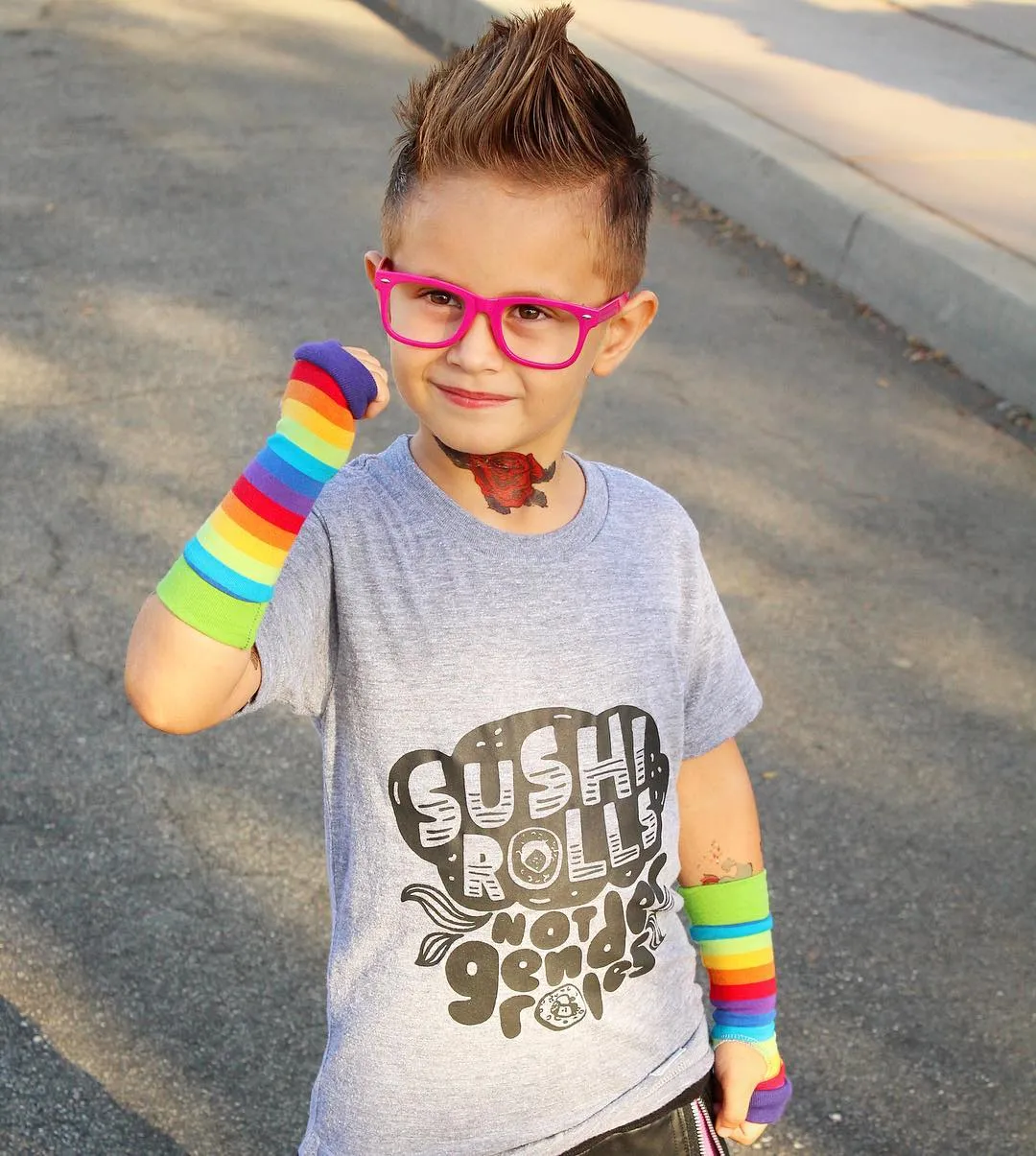 Rainbow Pride Striped Arm Warmers Gloves Unisex Kids and Adults