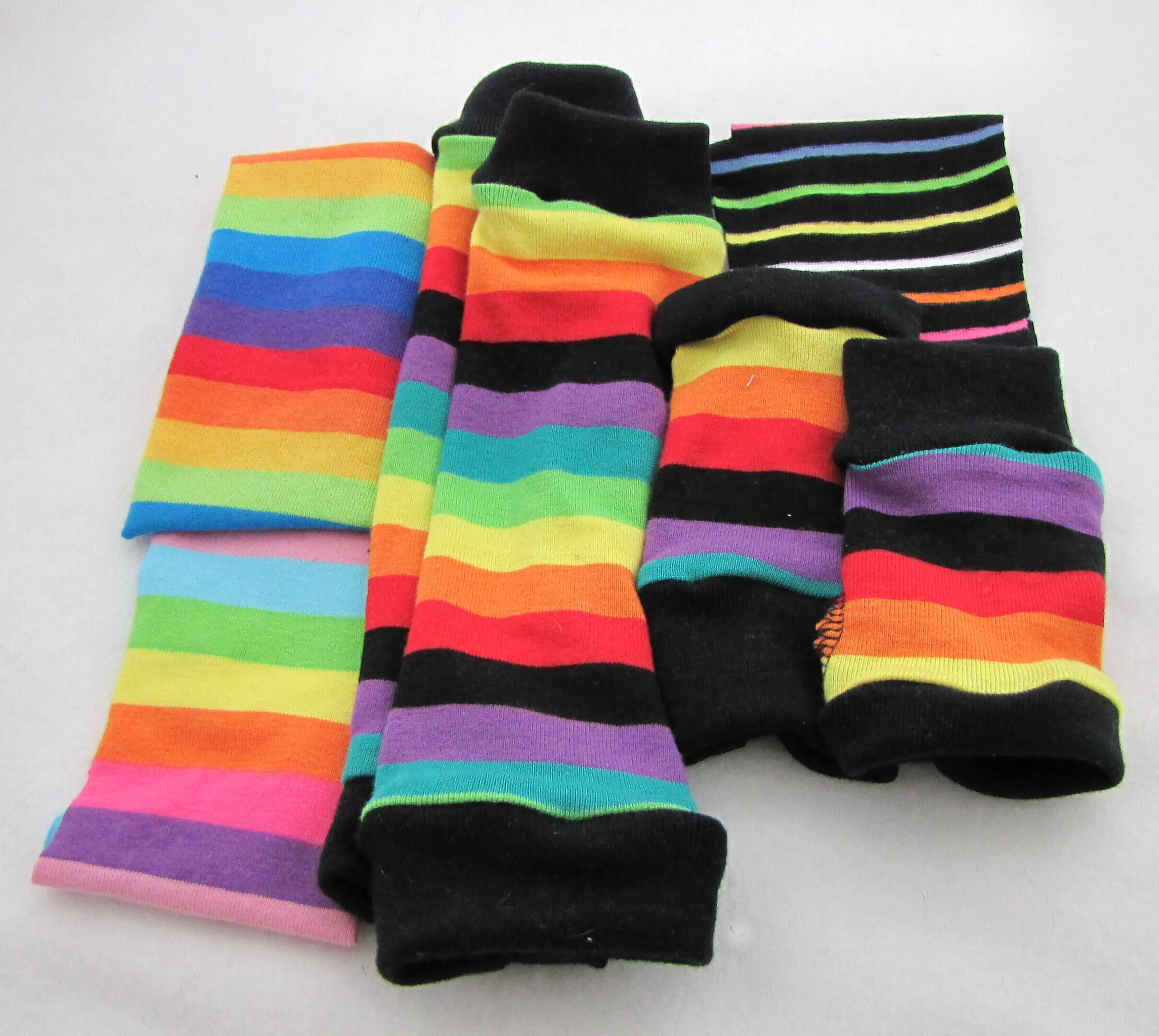 Rainbow Pride Striped Arm Warmers Gloves Unisex Kids and Adults