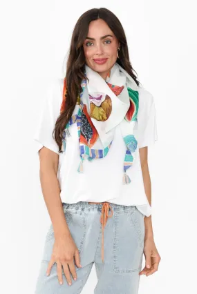 Rango Blue Fruit Cotton Scarf