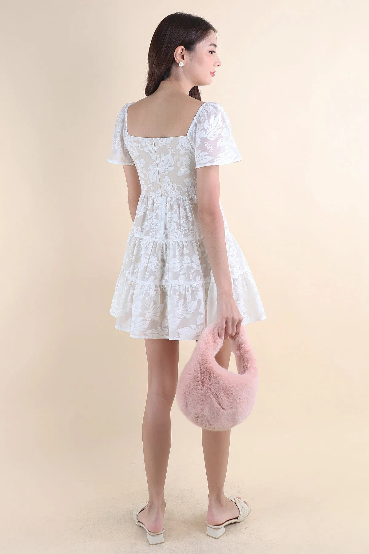 RESTOCKED** BAXLEY ORGANZA DRESS IN WHITE