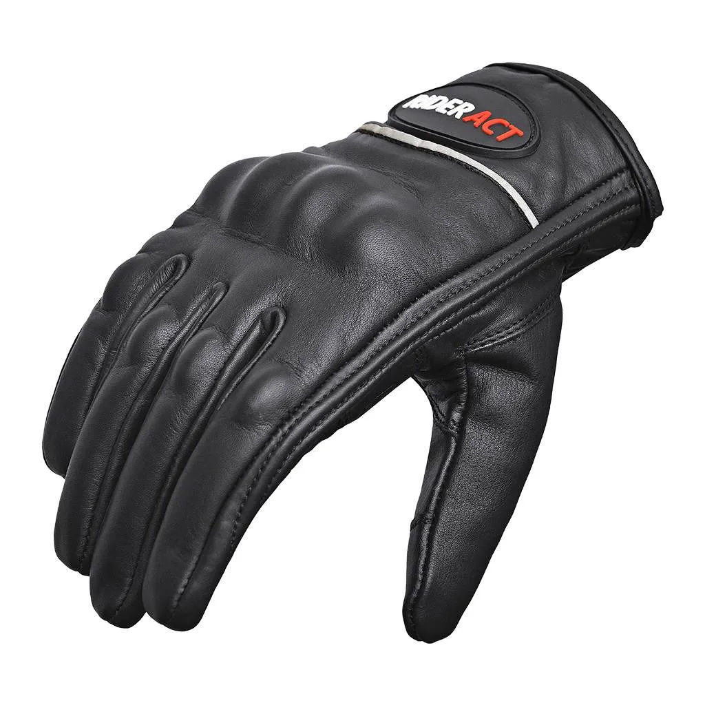 RIDERACT® Motorbike Gloves SB1-Pro UNISEX Leather Moto Gloves