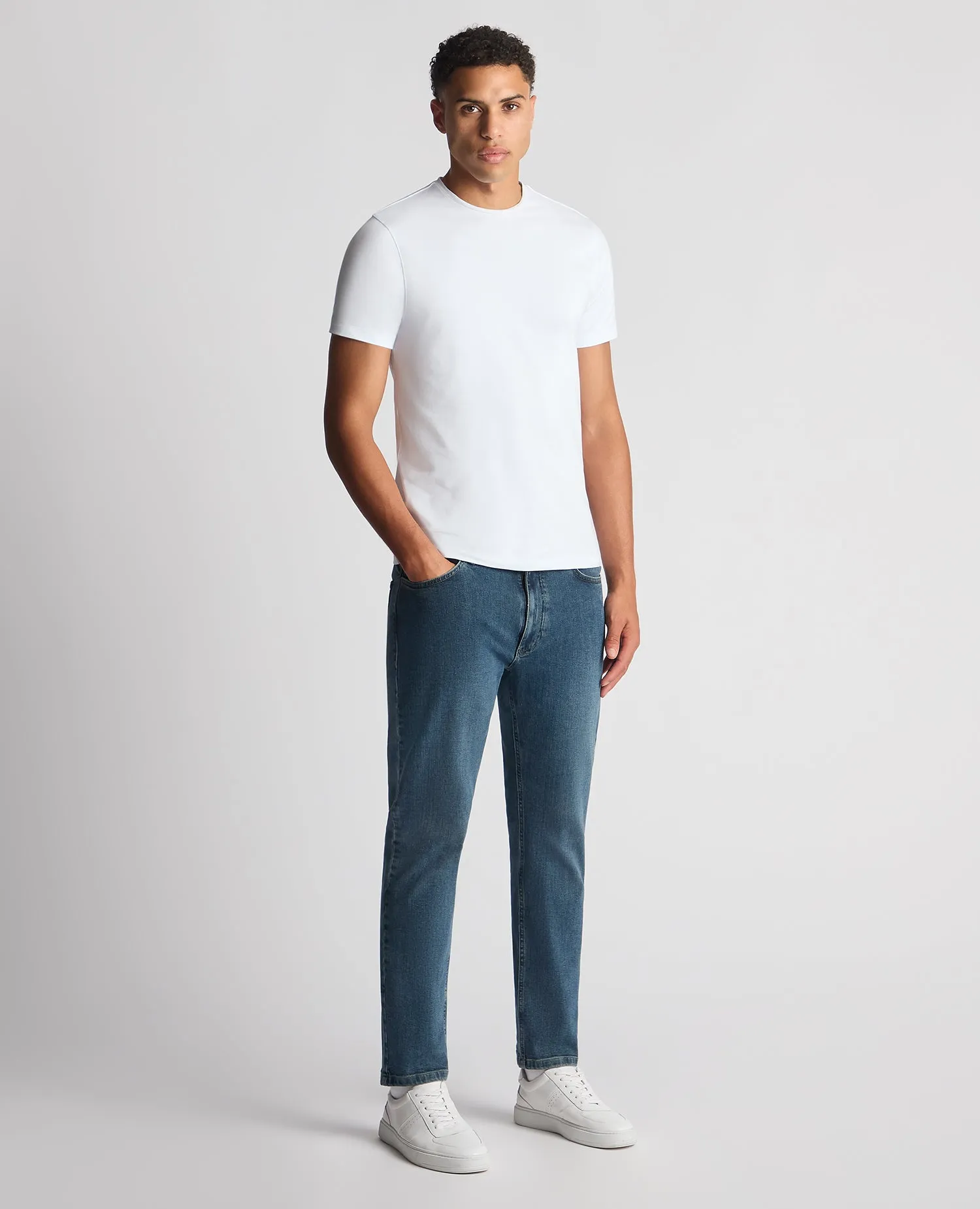 Roman Modern Straight Fit Cotton-Stretch Jean