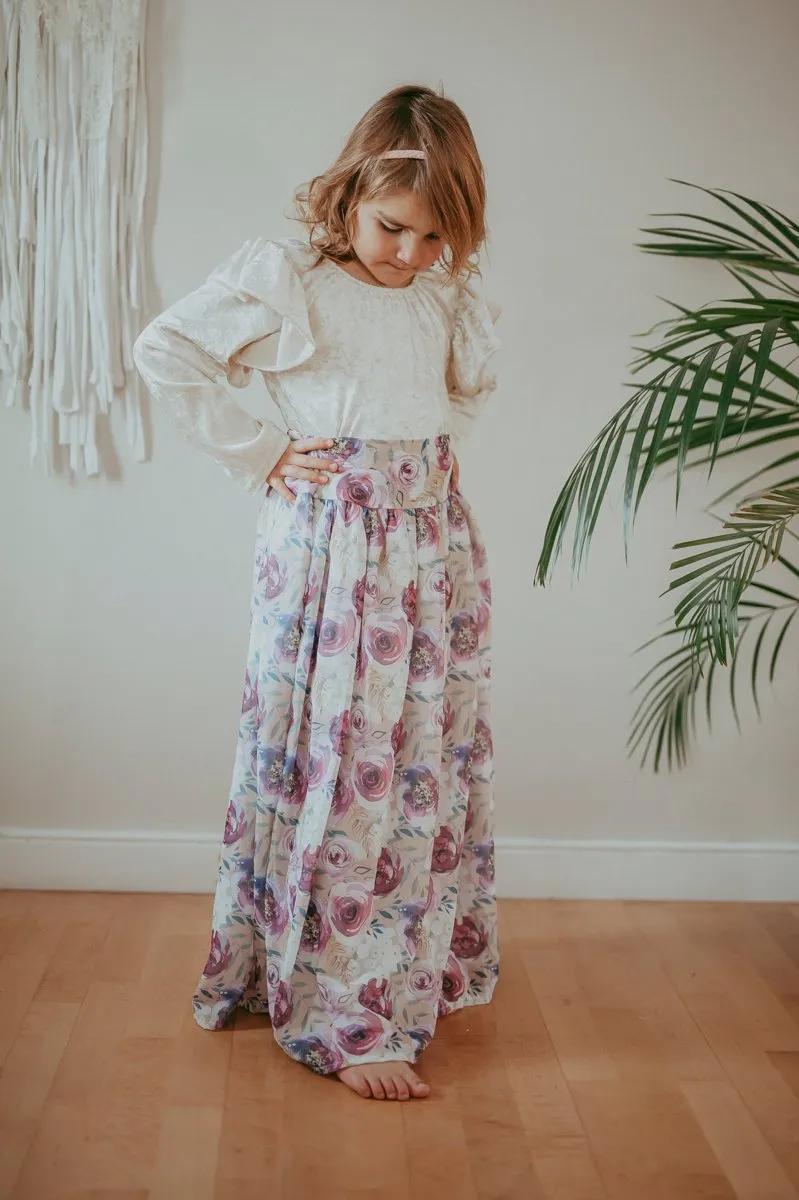 Rose Bloom Chiffon Skirt ONLY