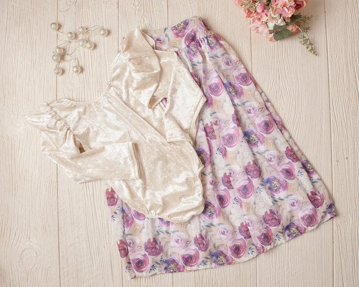 Rose Bloom Chiffon Skirt ONLY