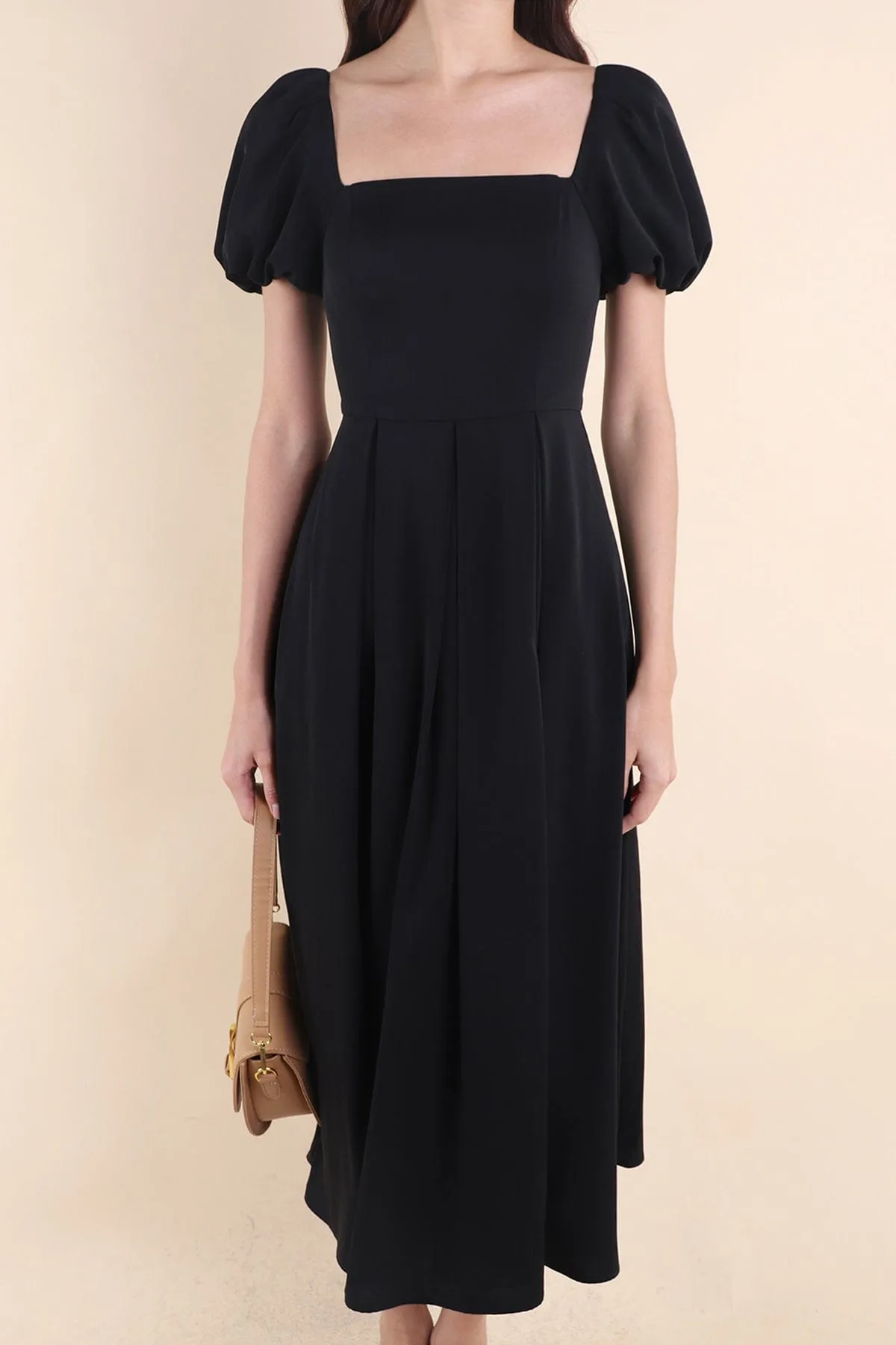 ROSELLE PUFF SLEEVE MAXI IN BLACK