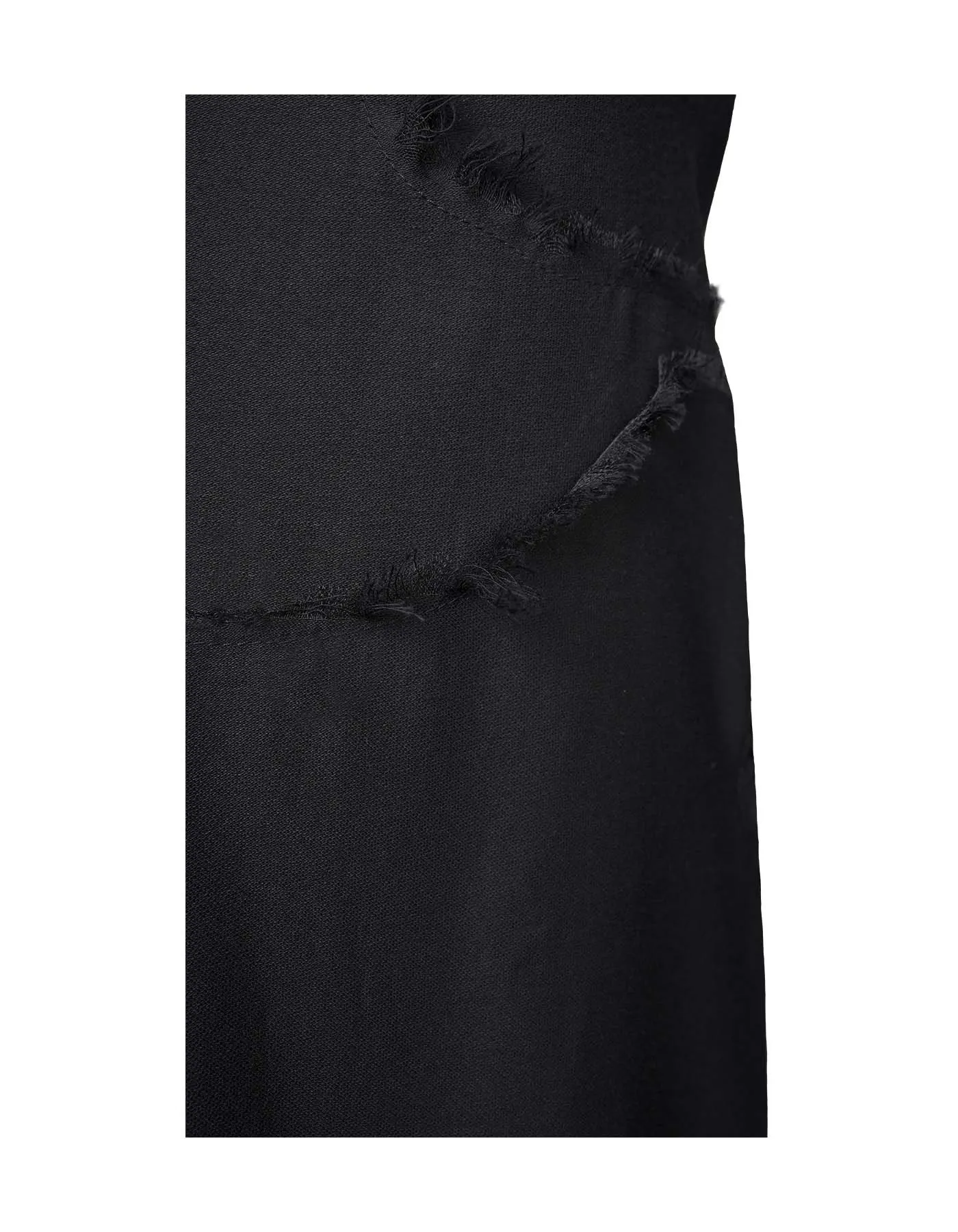 Rough-Hem Patched Dress