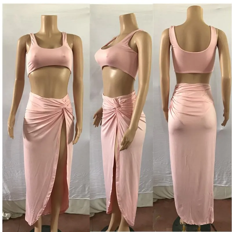 Sexy Women Strapless 2 Pieces Dresses