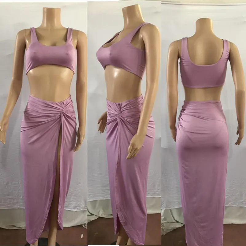 Sexy Women Strapless 2 Pieces Dresses