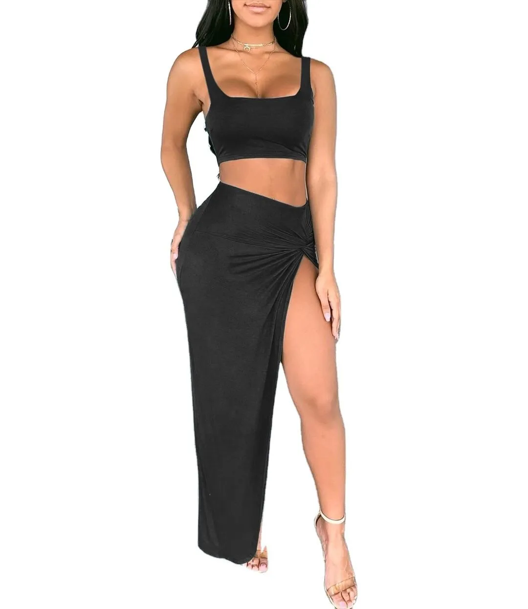 Sexy Women Strapless 2 Pieces Dresses