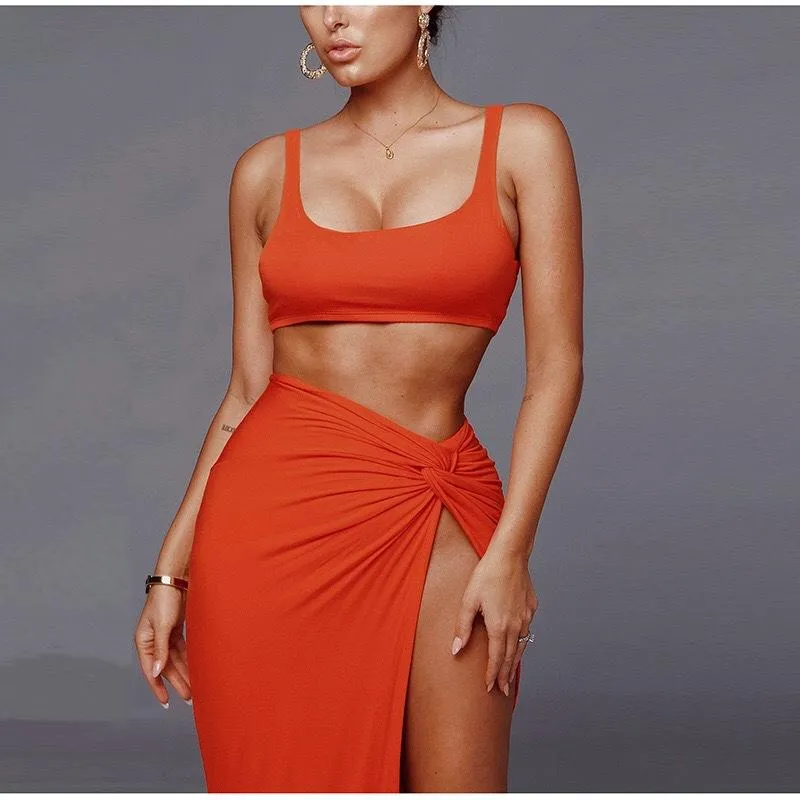 Sexy Women Strapless 2 Pieces Dresses