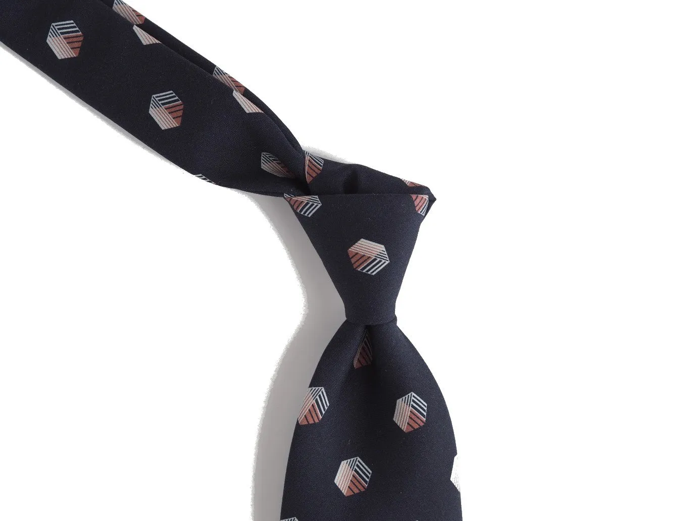 Silk Tie Cubes Navy