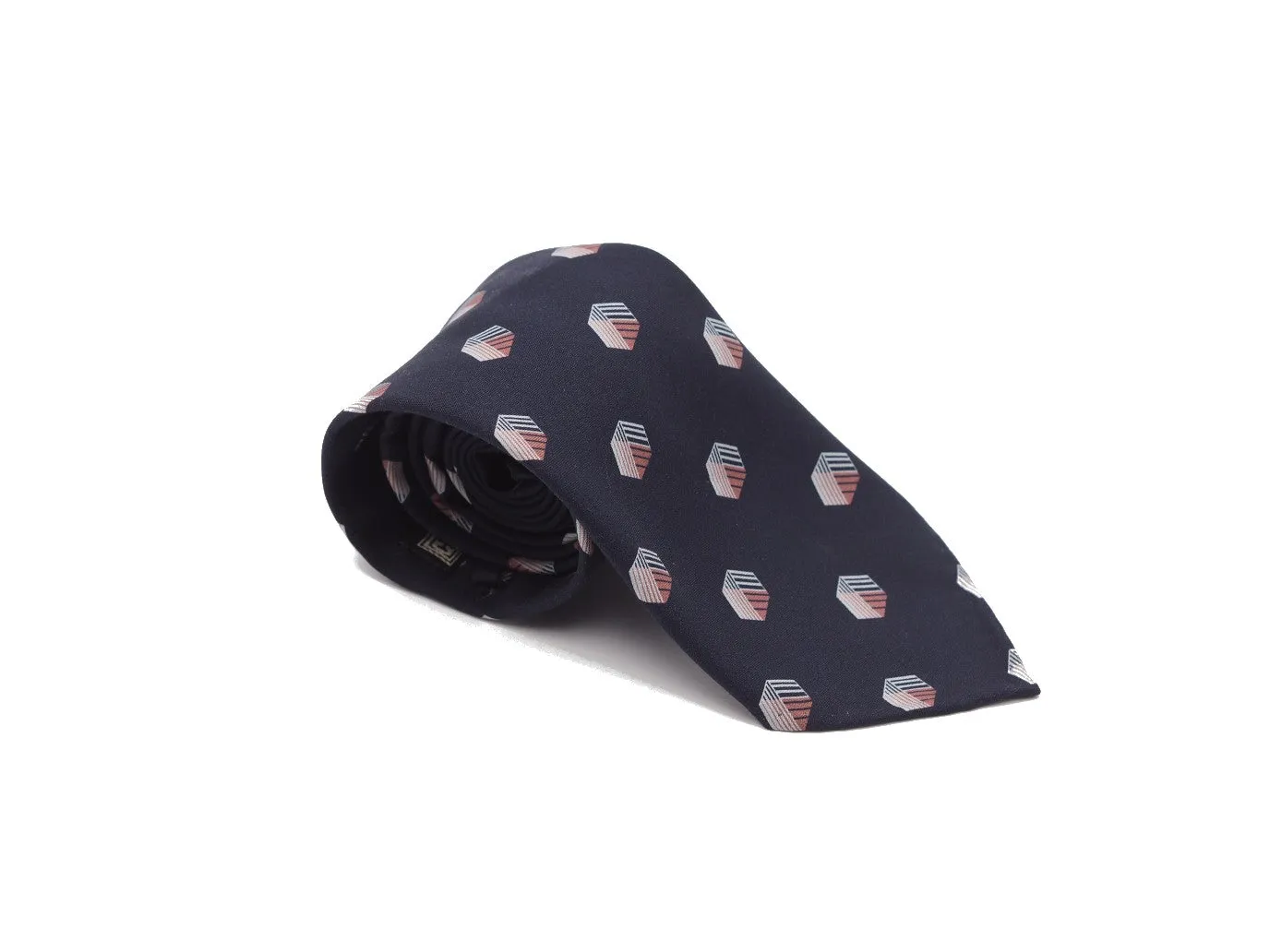 Silk Tie Cubes Navy