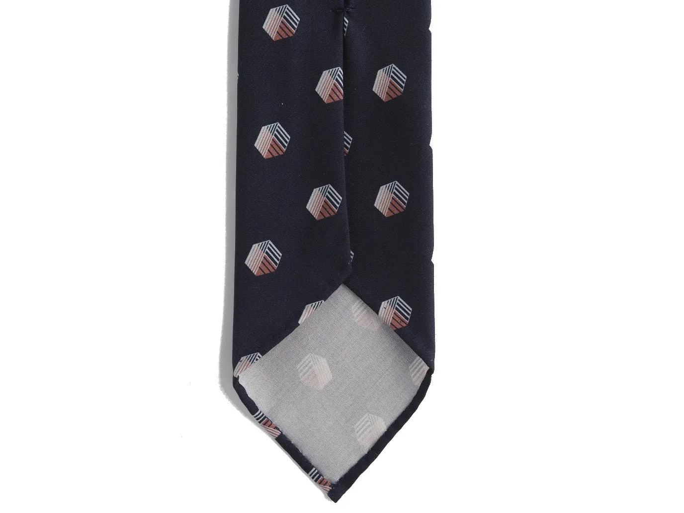 Silk Tie Cubes Navy