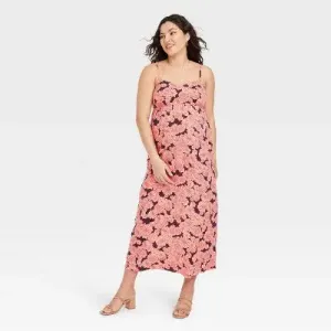 Sleeveless Tie-Back Woven Maternity Dress - Isabel Maternity by Ingrid & Isabel Pink Floral XXL