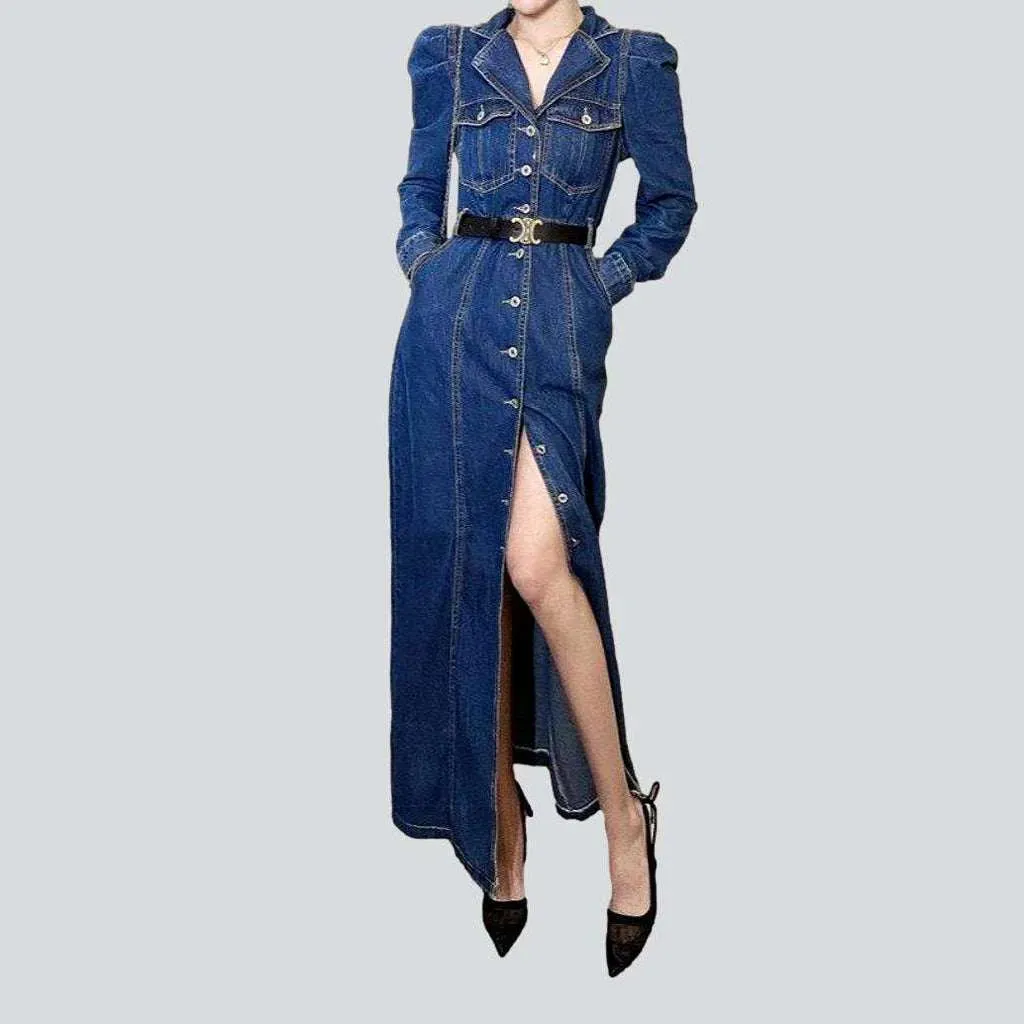 Stretchable 90s jean dress