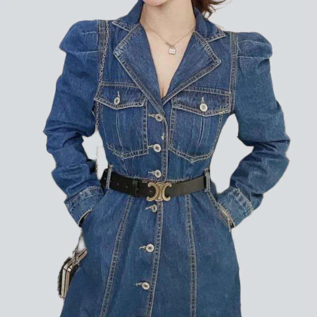 Stretchable 90s jean dress