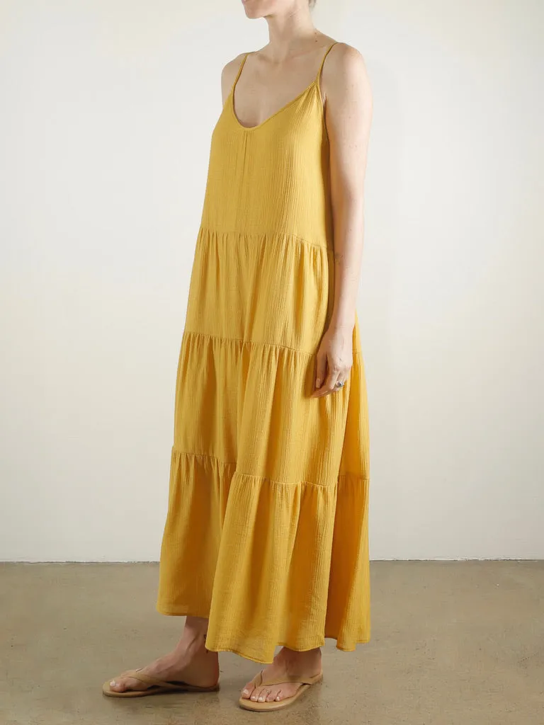 Sunny Maxi Dress in Viscose Gauze - Sun *Final Sale*