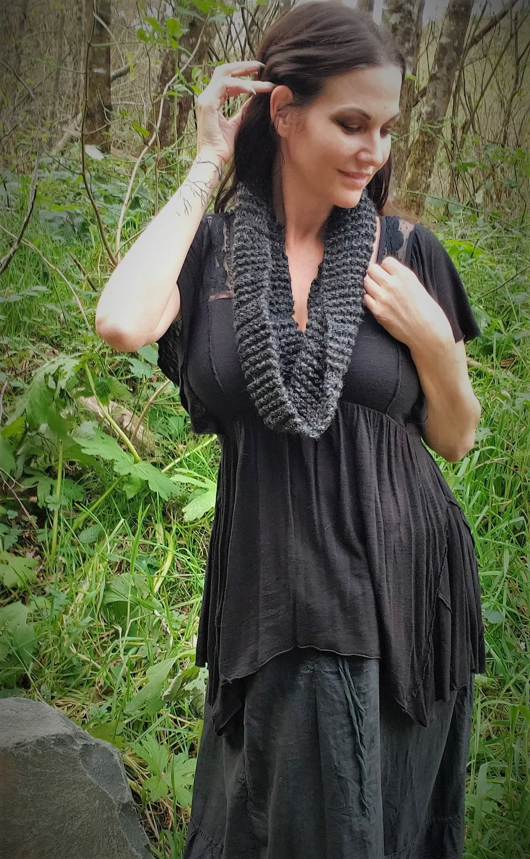 The Evening Storm Handmade Infinity Scarf