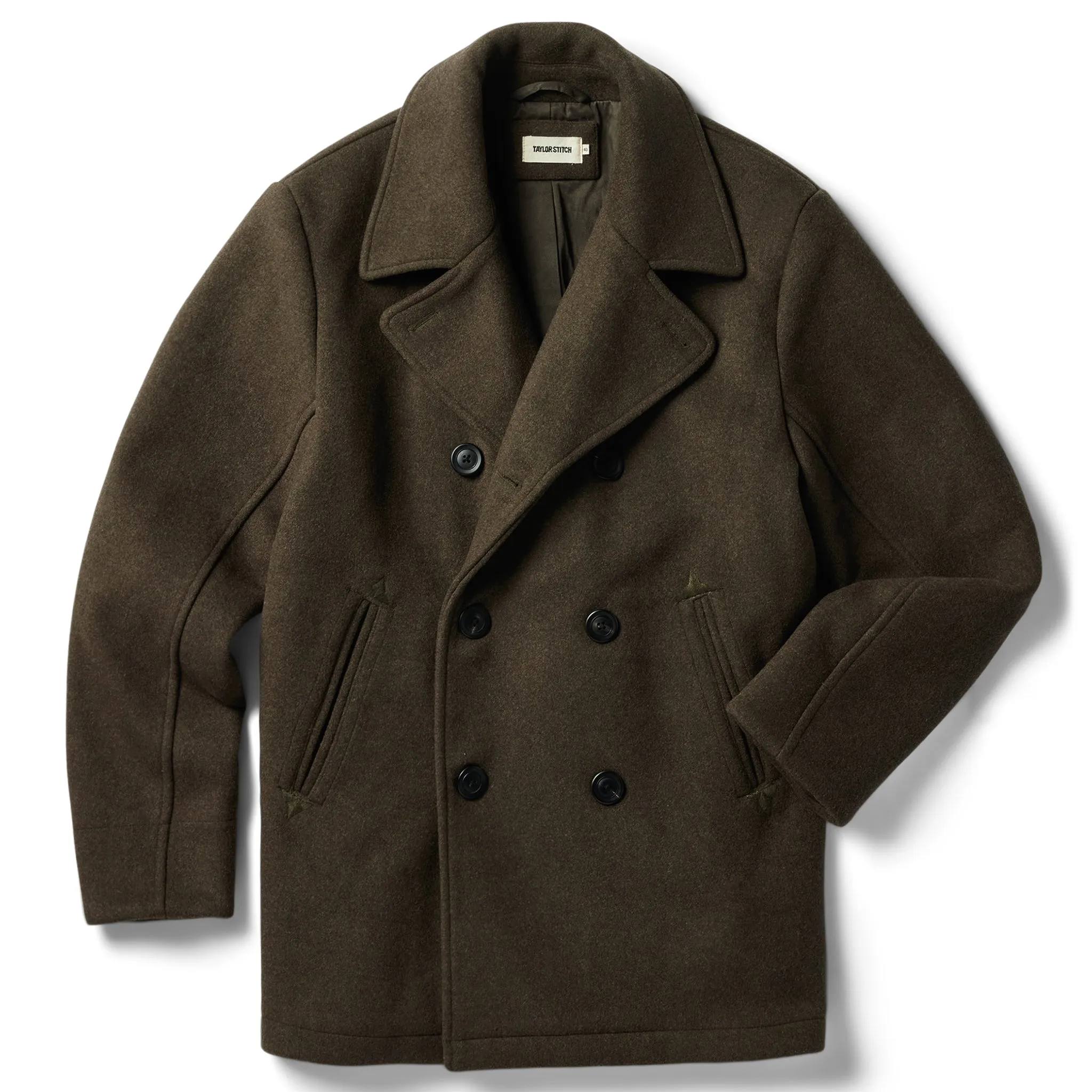 The Mariner Coat in Army Melton Wool