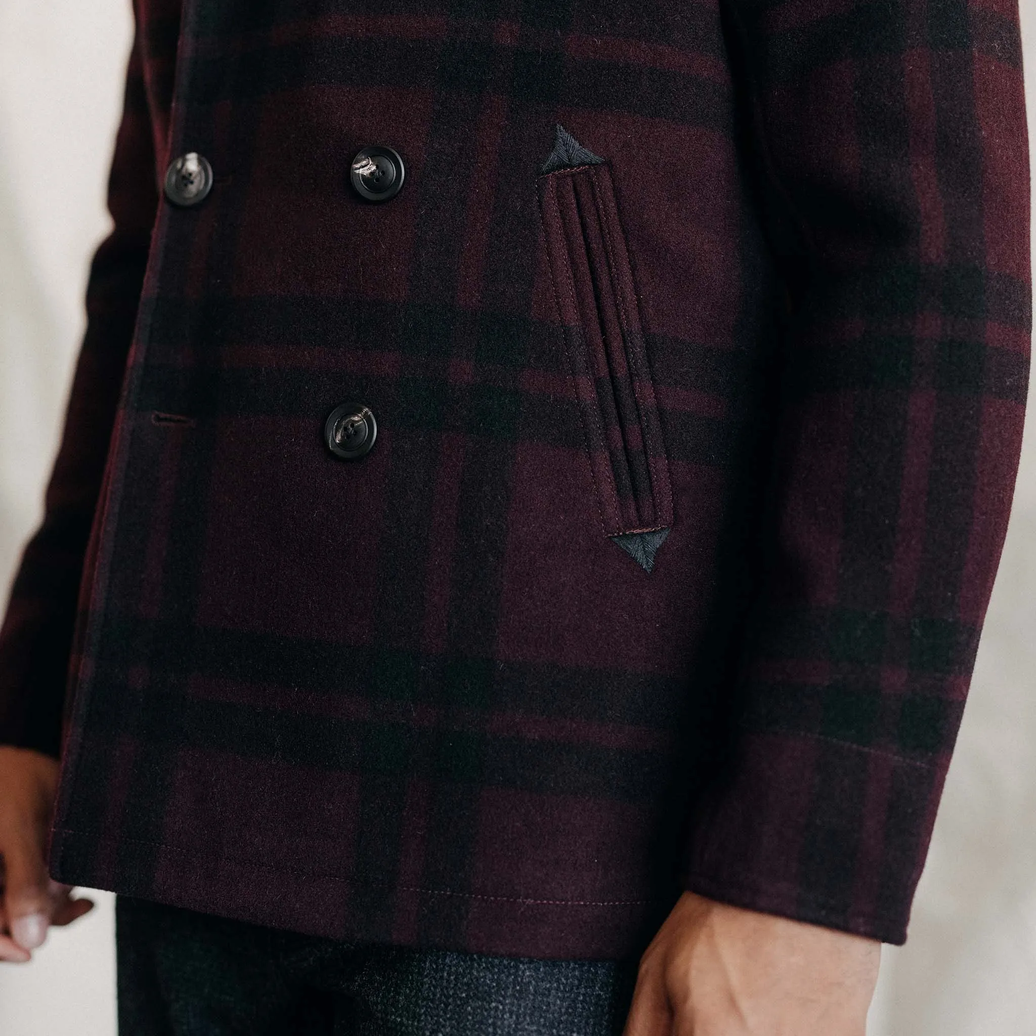 The Mariner Coat in Port Plaid Wool