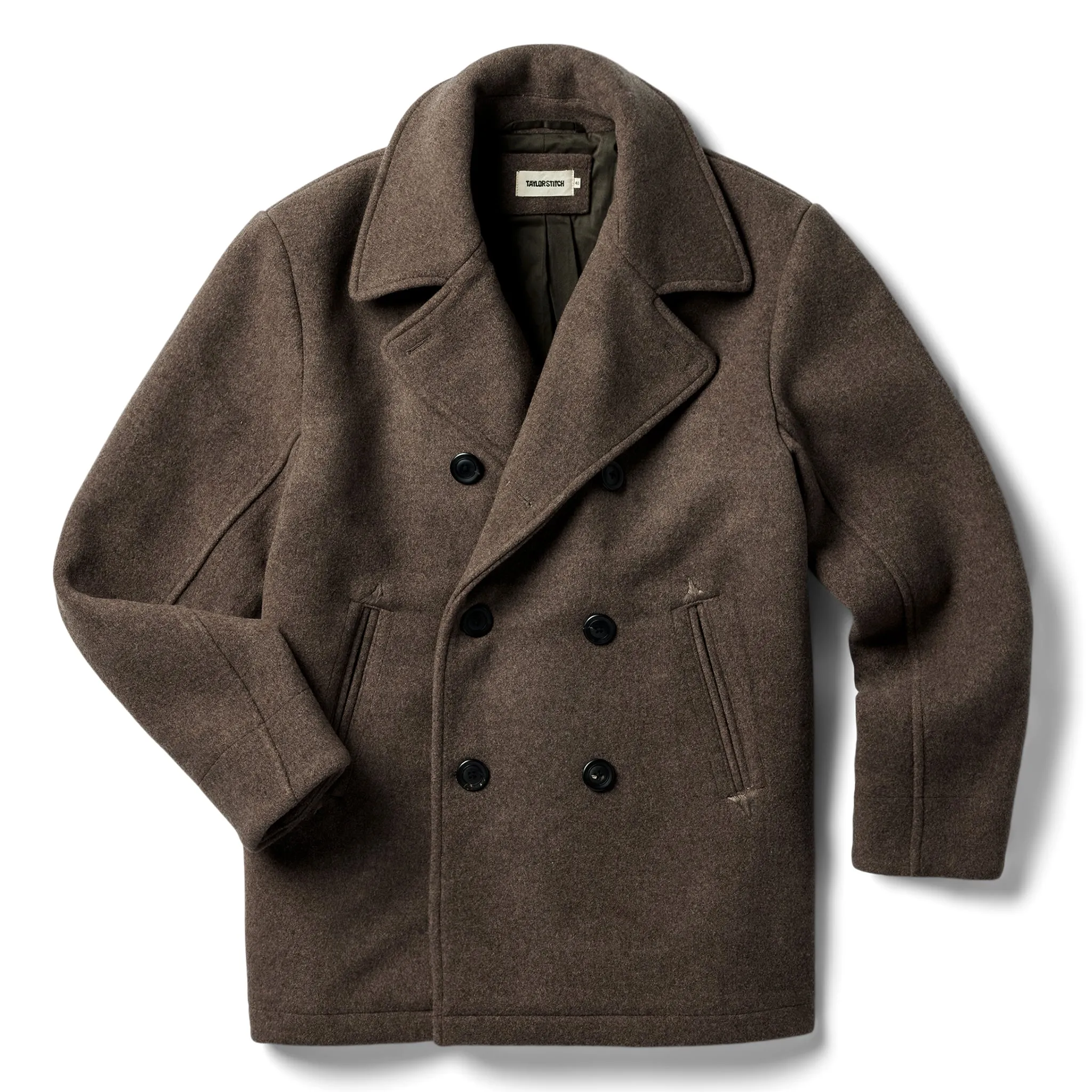 The Mariner Coat in Sable Melton Wool