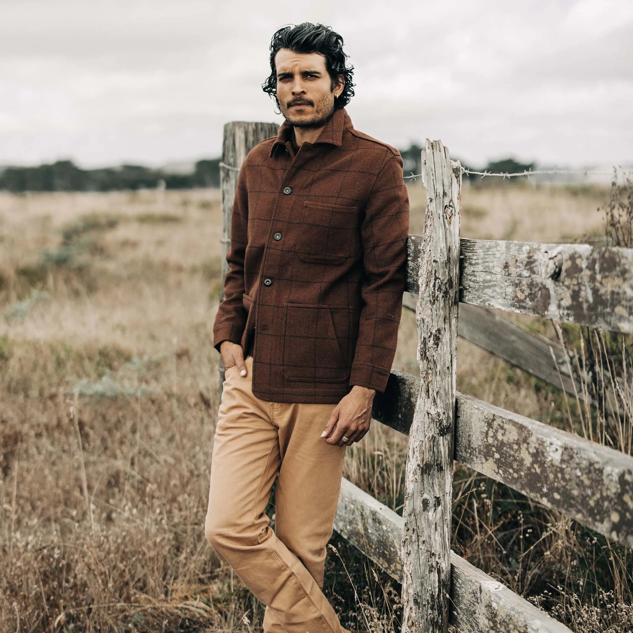 The Ojai Jacket in Ginger Check Wool