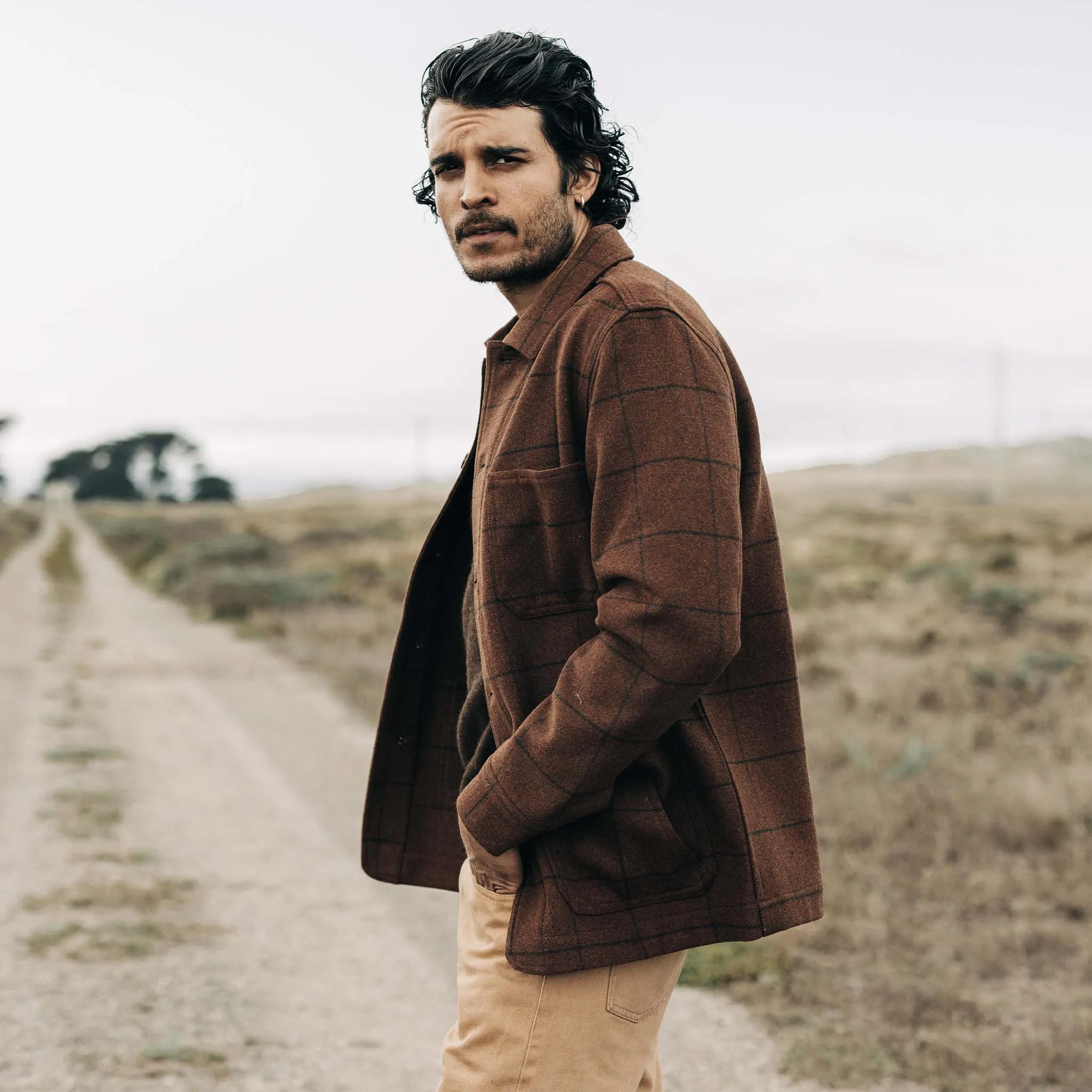 The Ojai Jacket in Ginger Check Wool