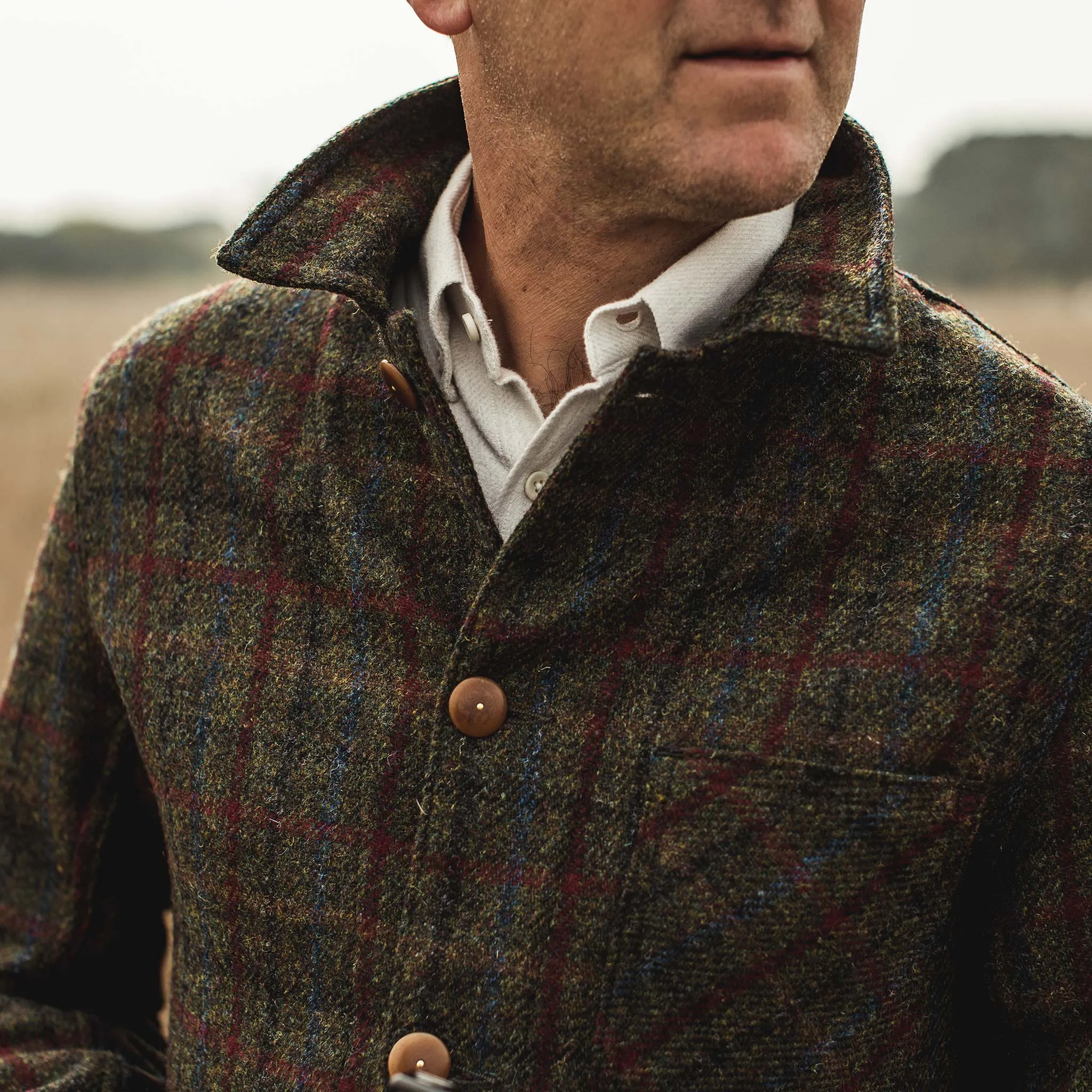 The Ojai Jacket in Harris Tweed Plaid