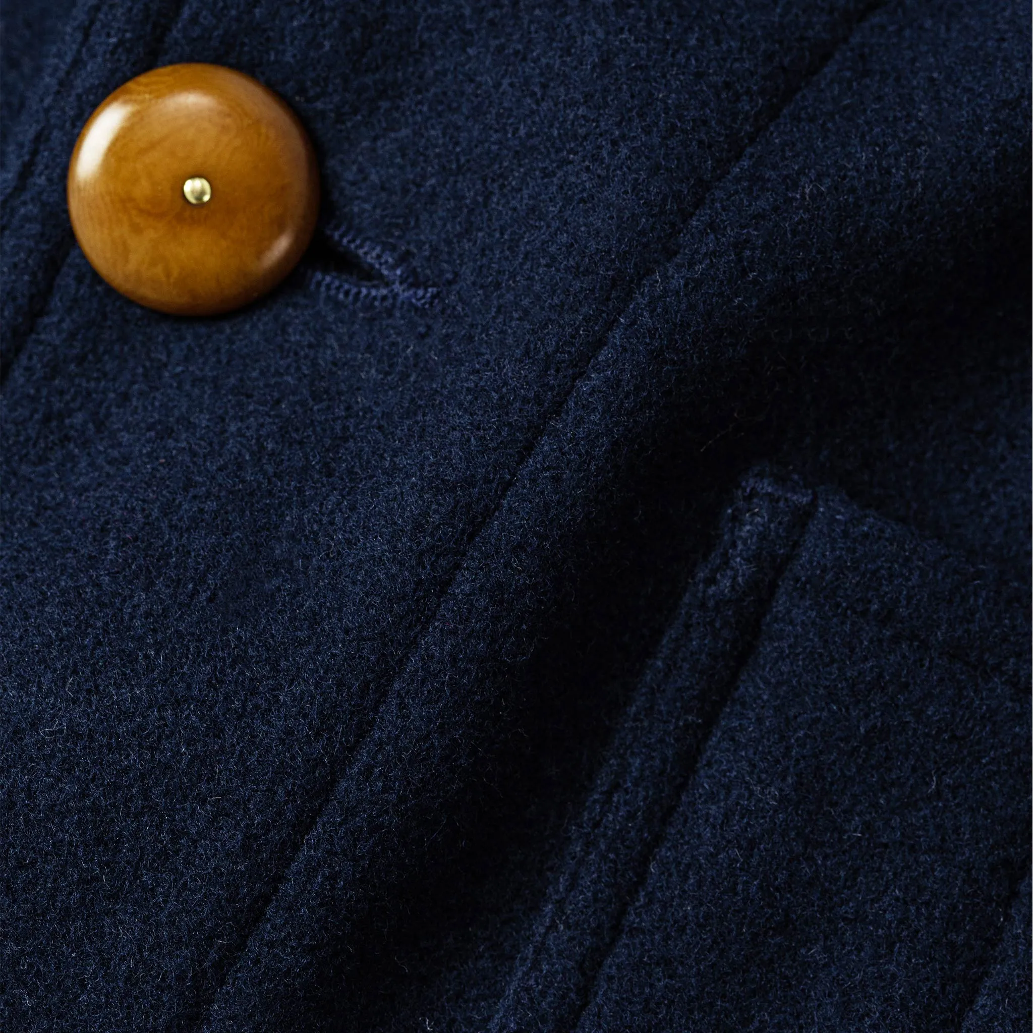 The Ojai Jacket in Navy Boiled Wool