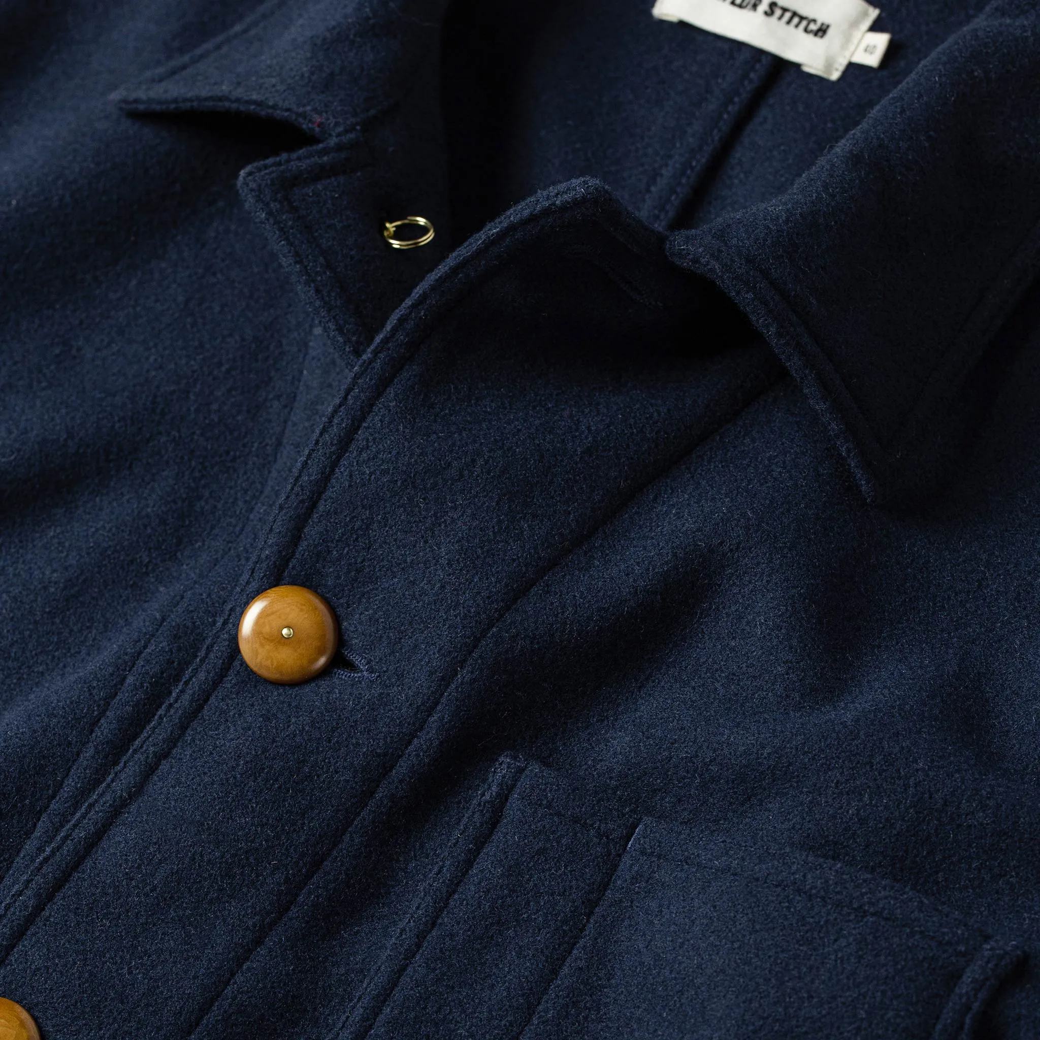 The Ojai Jacket in Navy Boiled Wool