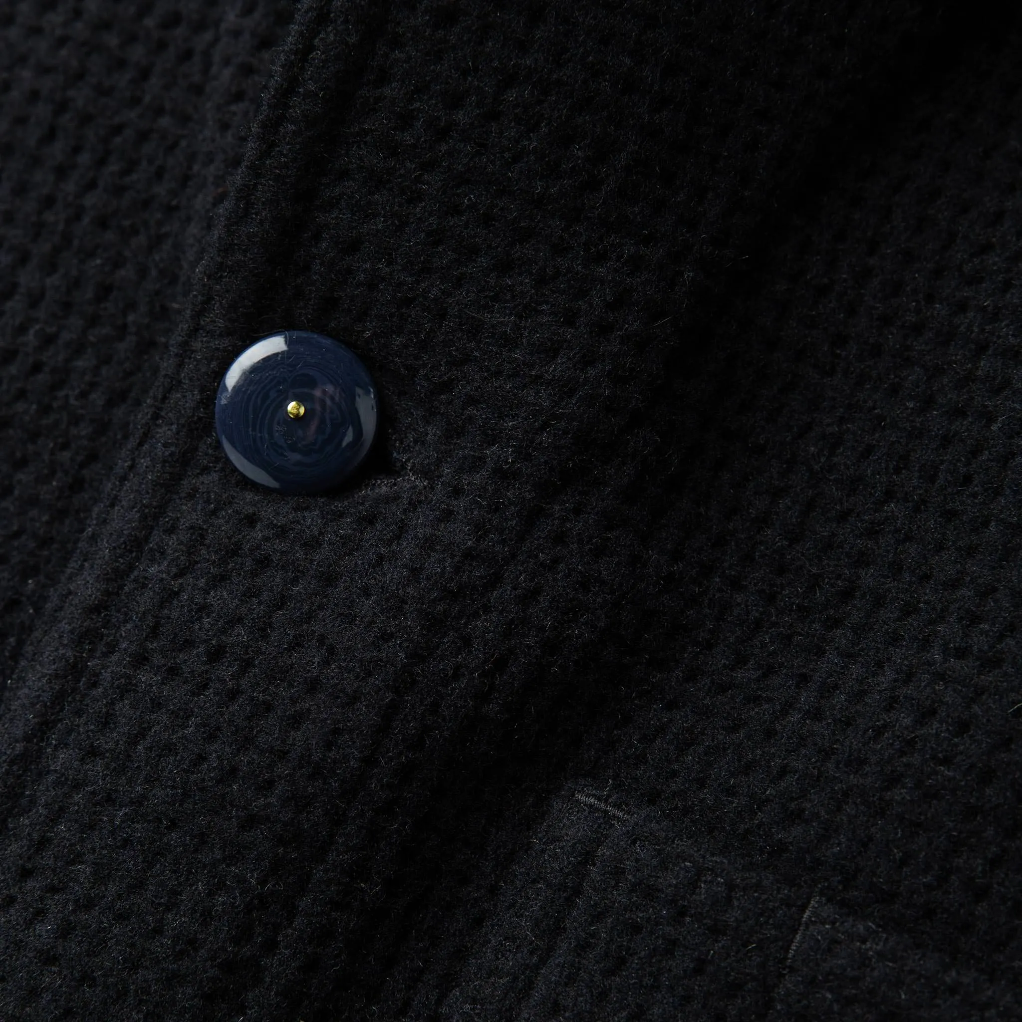 The Ojai Jacket in Navy Waffle Wool