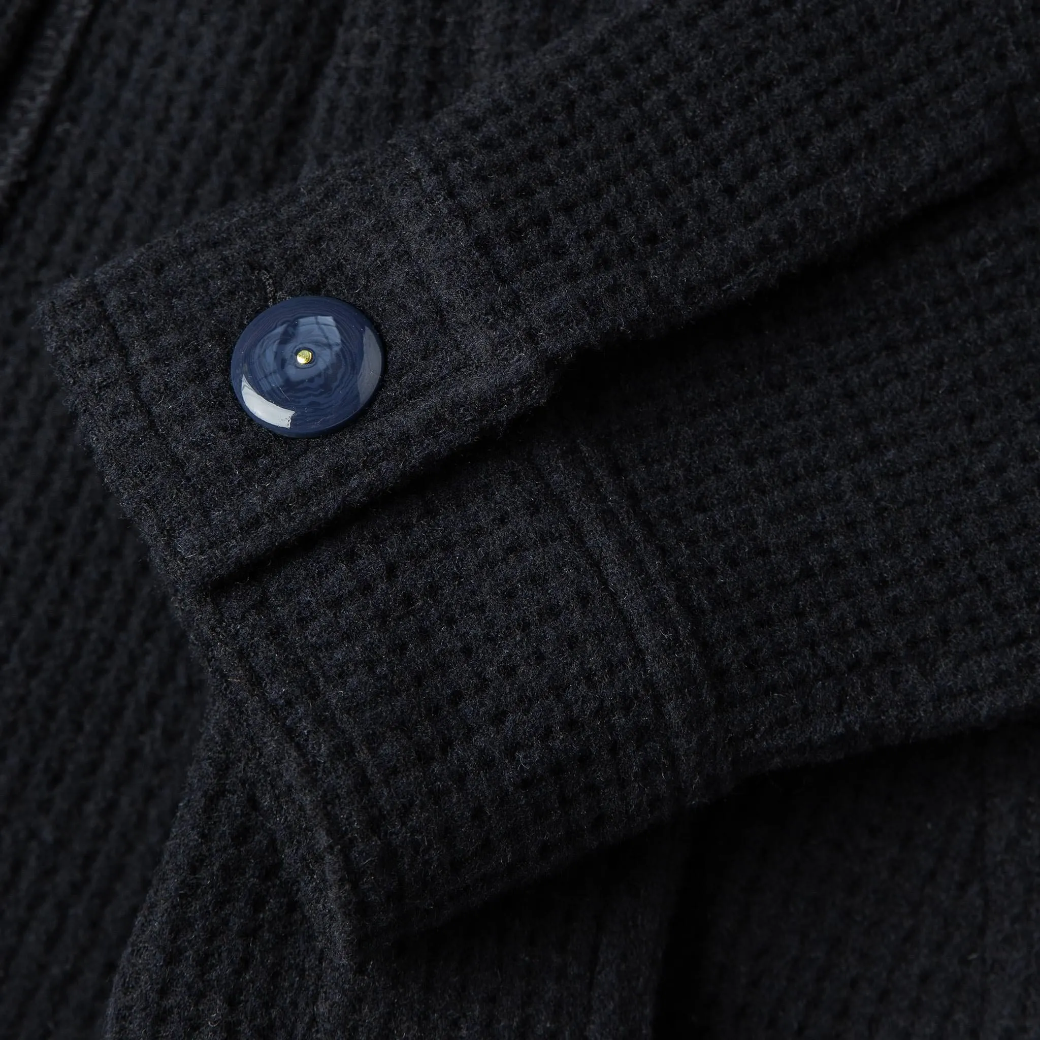 The Ojai Jacket in Navy Waffle Wool