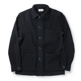 The Ojai Jacket in Navy Waffle Wool