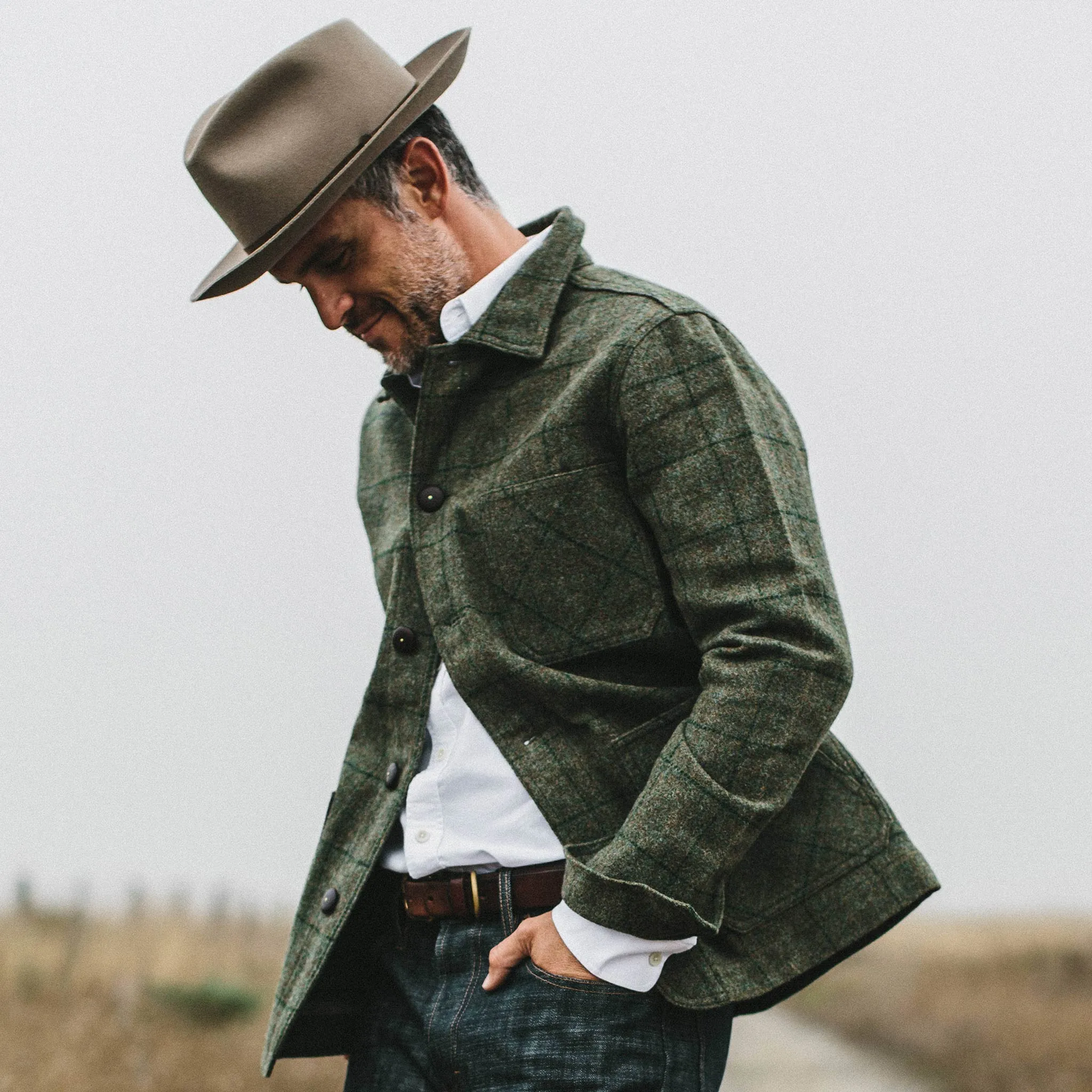 The Ojai Jacket in Windowpane Wool