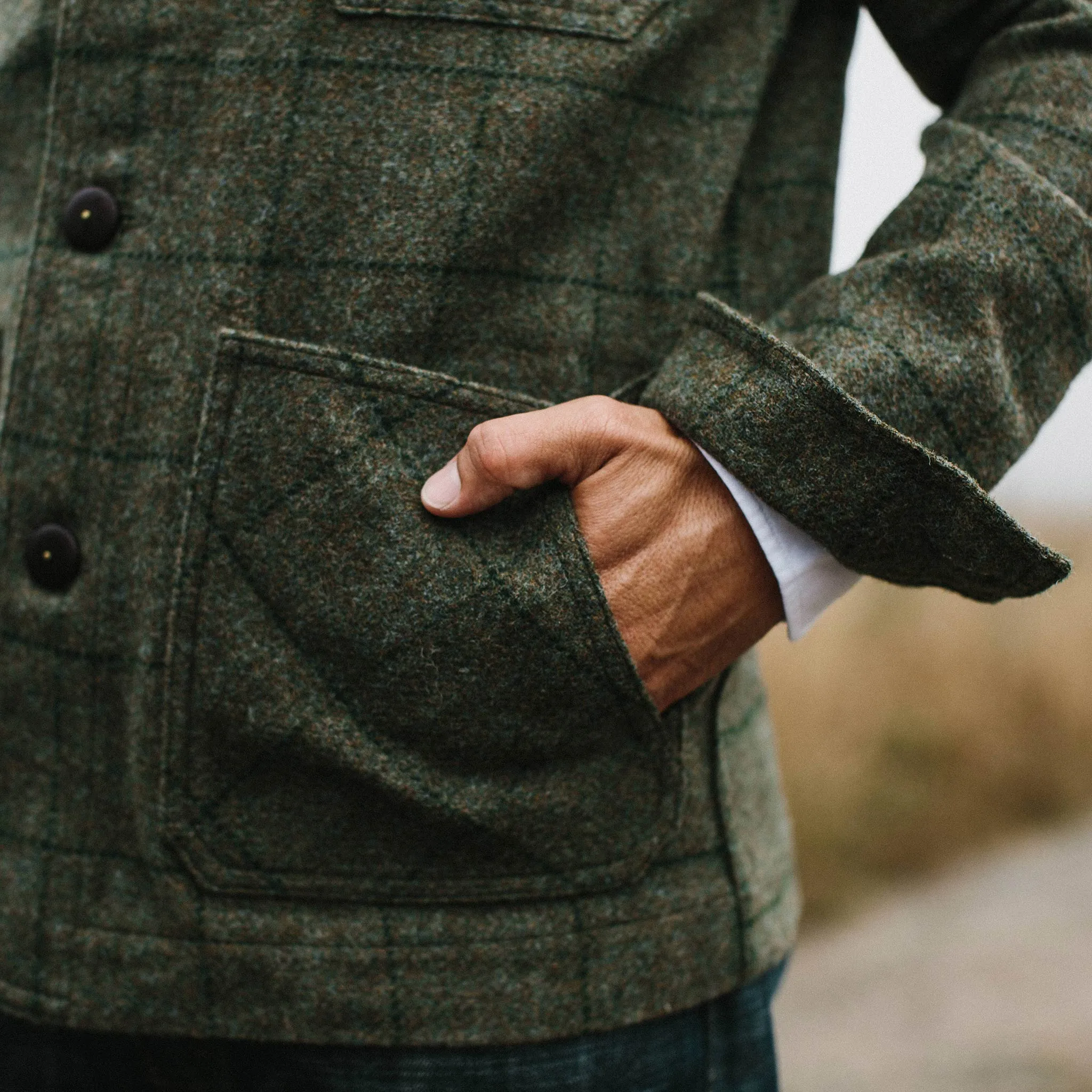 The Ojai Jacket in Windowpane Wool