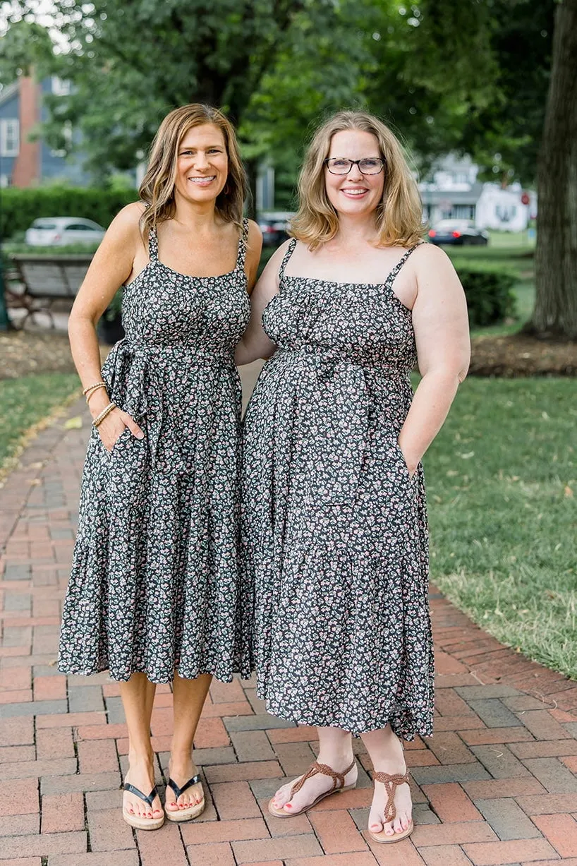 Tiered Maxi Dress - Black Floral