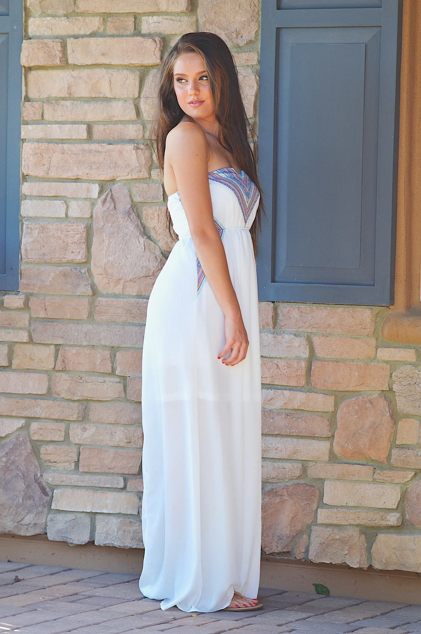 Time Of Our Lives Maxi Dress- White