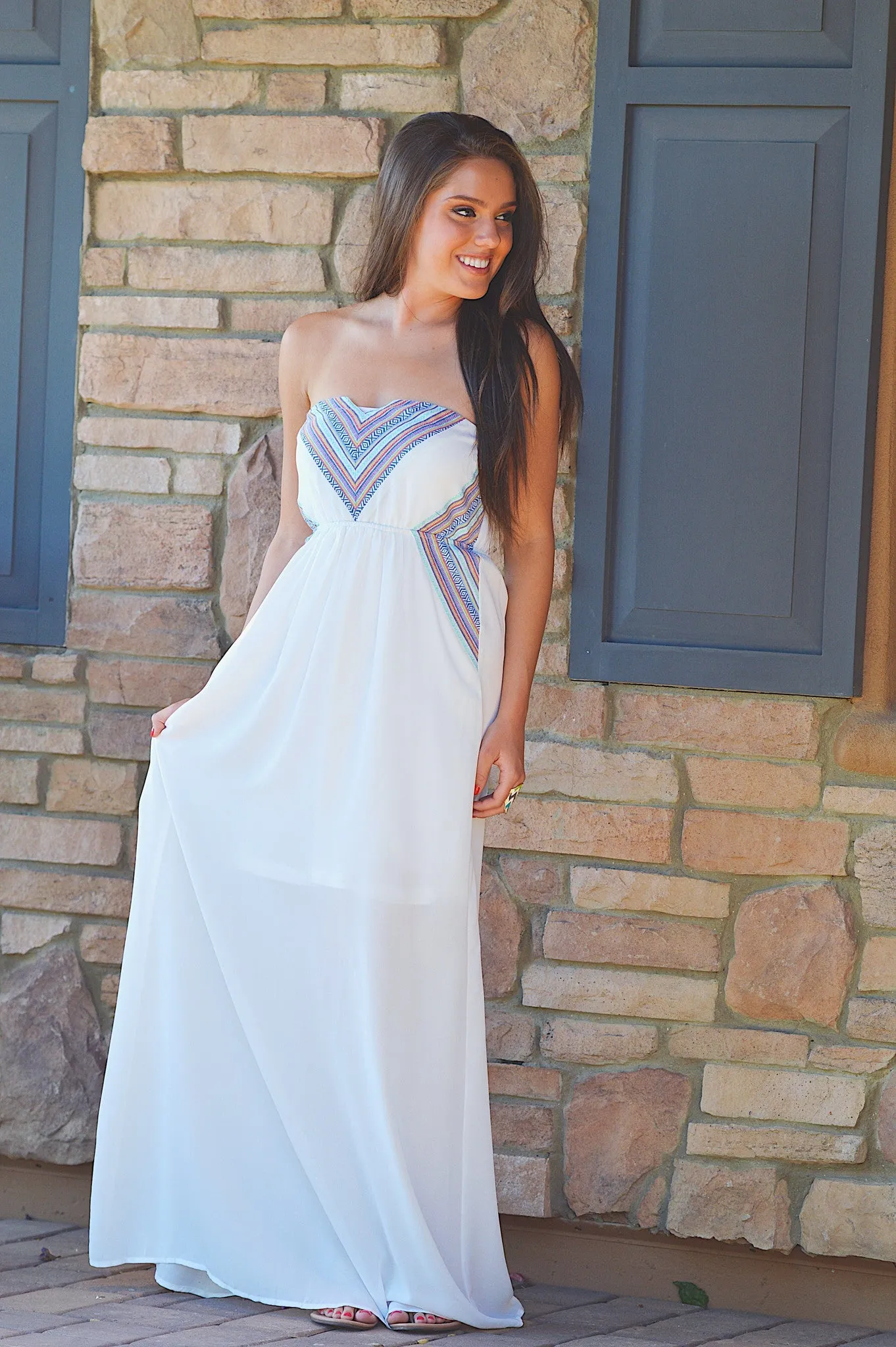 Time Of Our Lives Maxi Dress- White