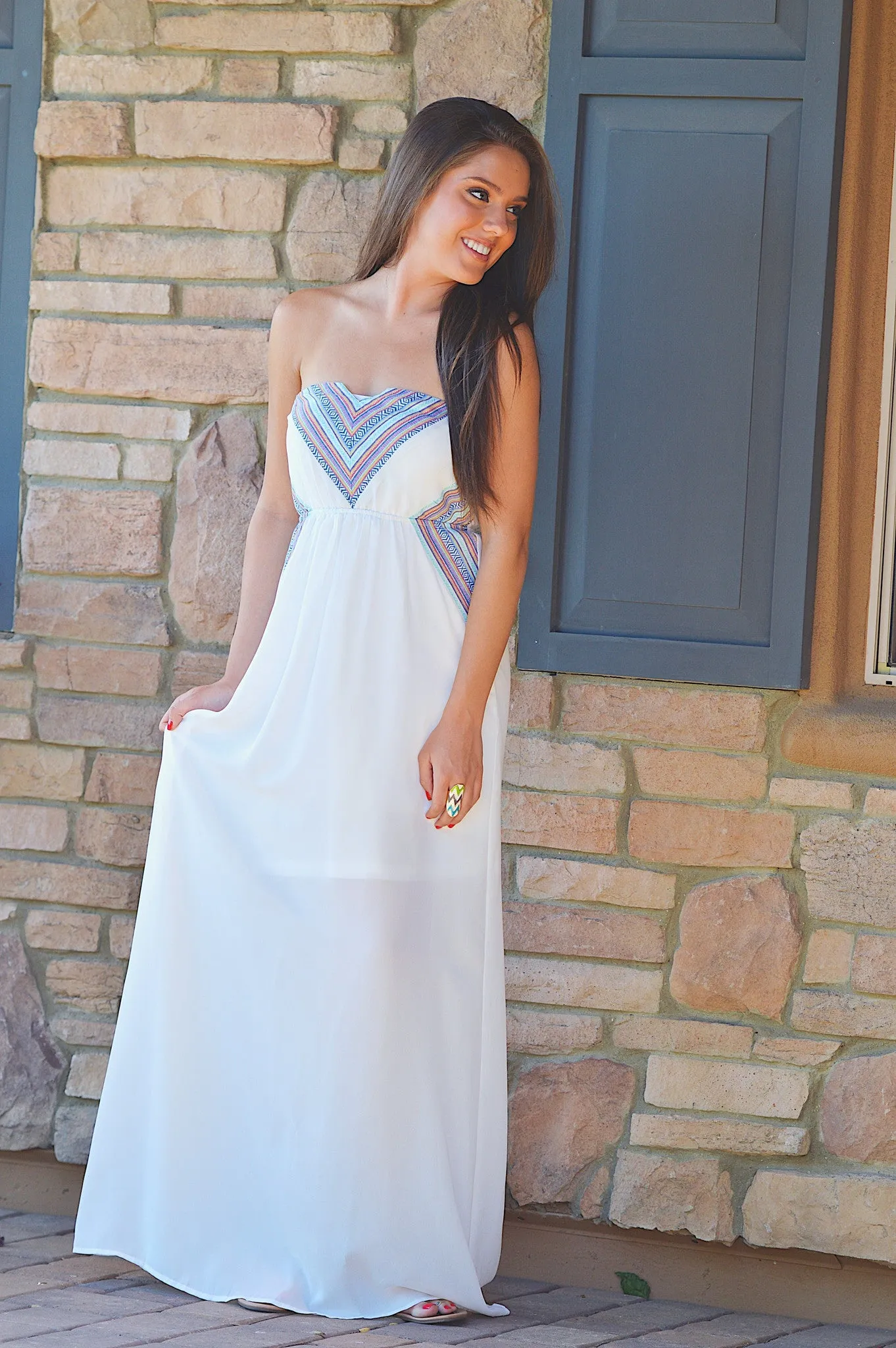 Time Of Our Lives Maxi Dress- White