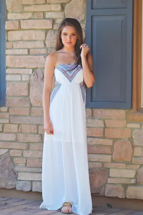 Time Of Our Lives Maxi Dress- White