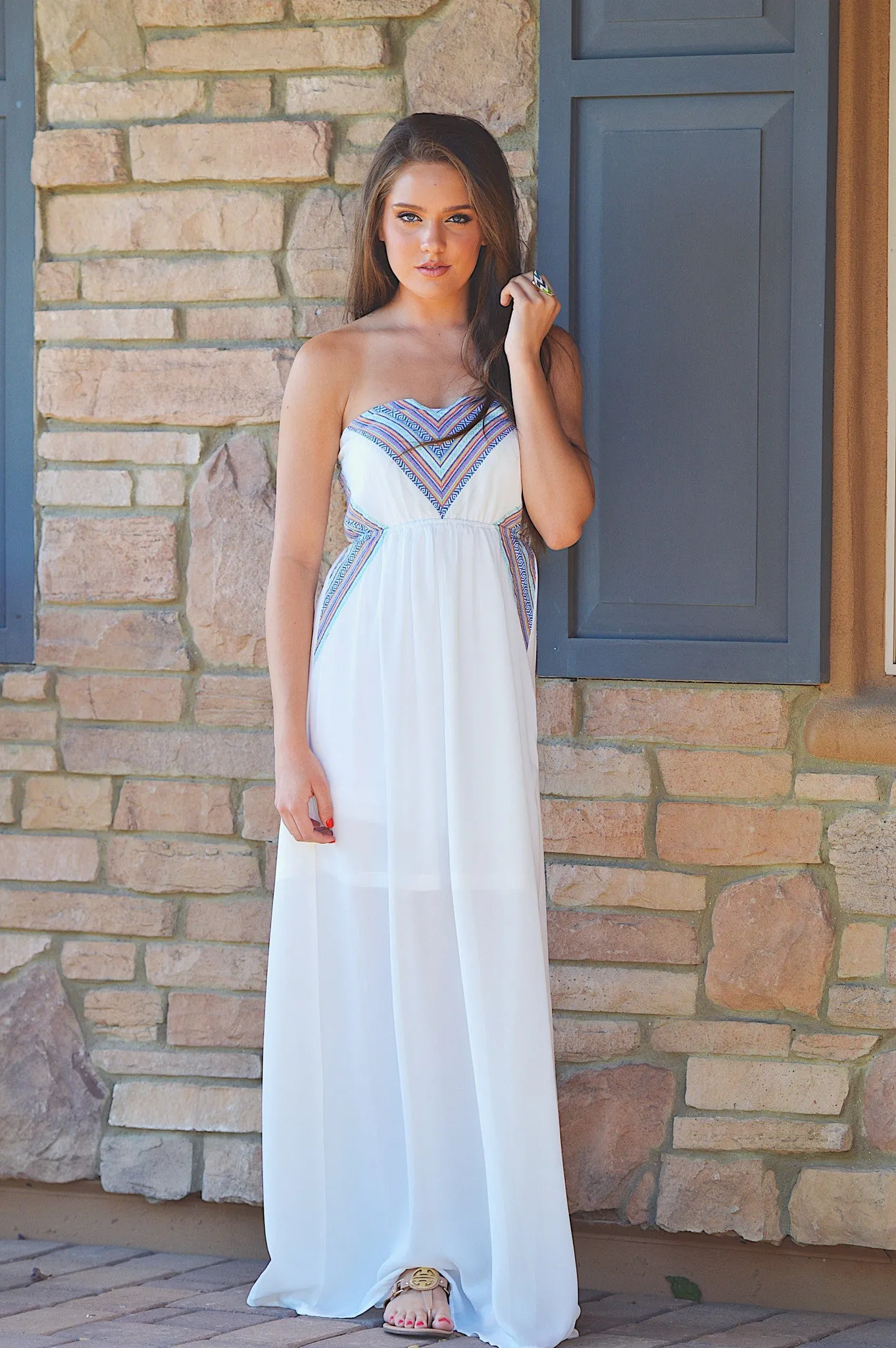 Time Of Our Lives Maxi Dress- White