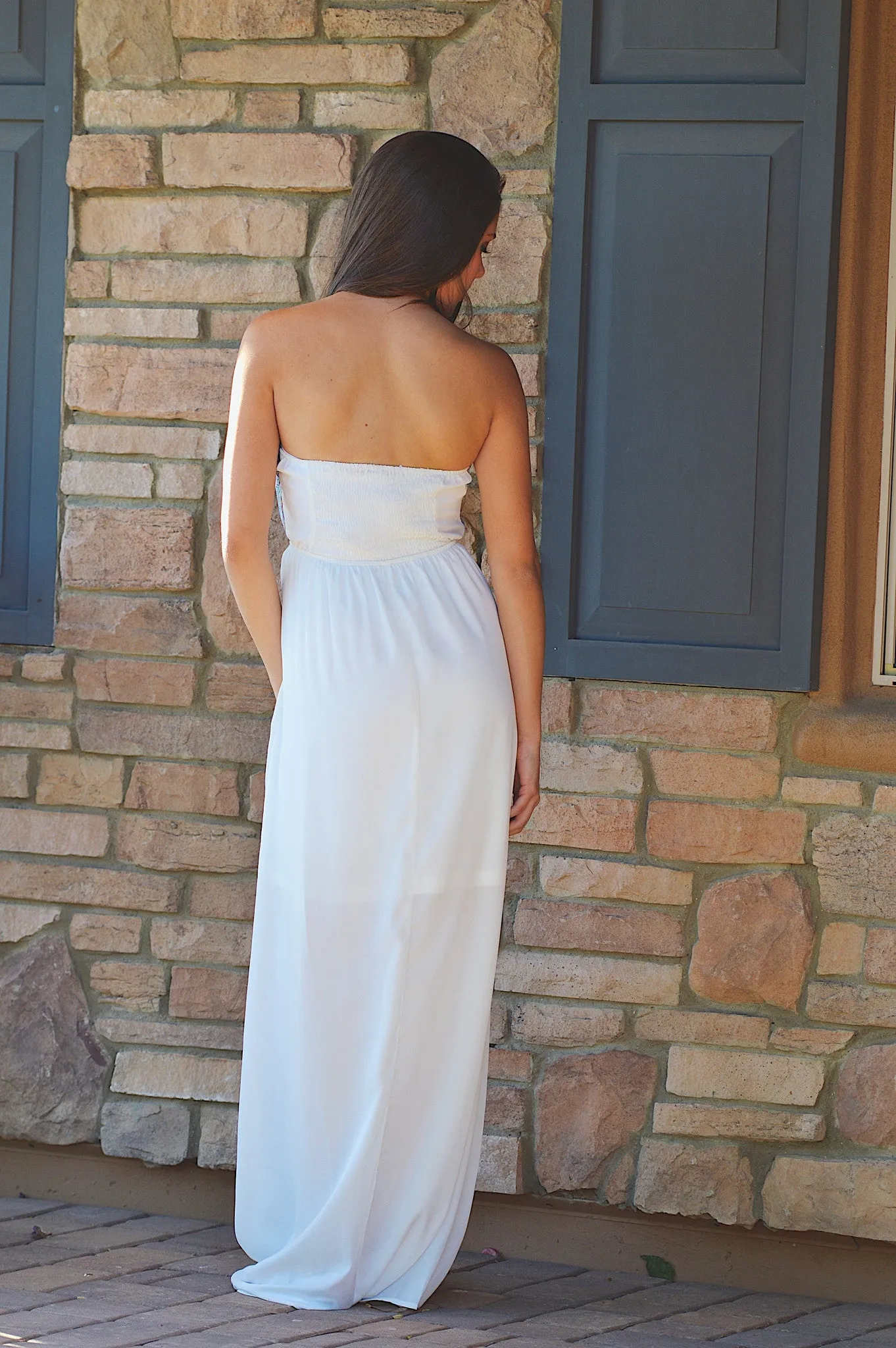 Time Of Our Lives Maxi Dress- White